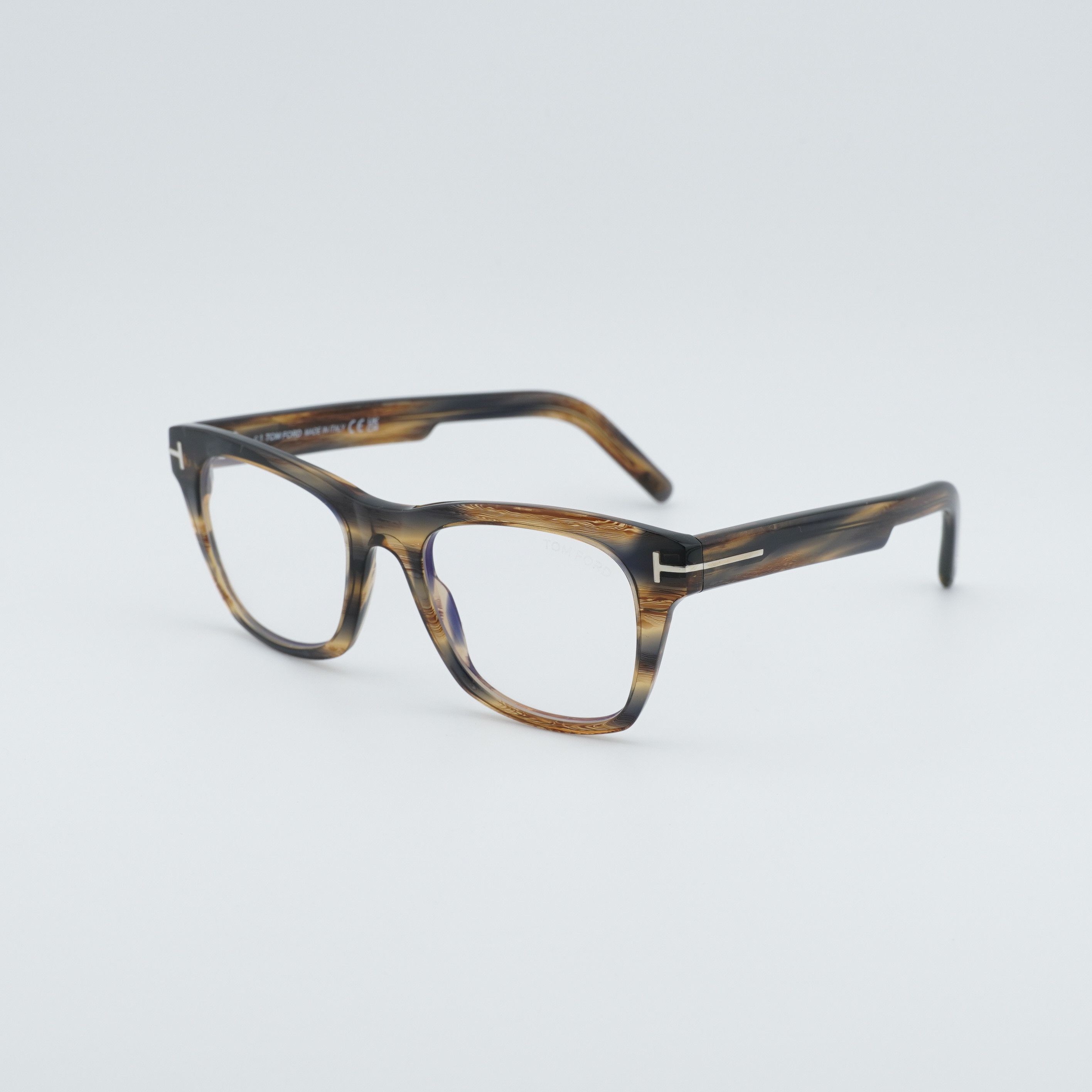 Tom Ford Tom Ford FT5886-B 045 Eyeglasses Havana 50mm Square Frame Size ONE SIZE - 1 Thumbnail