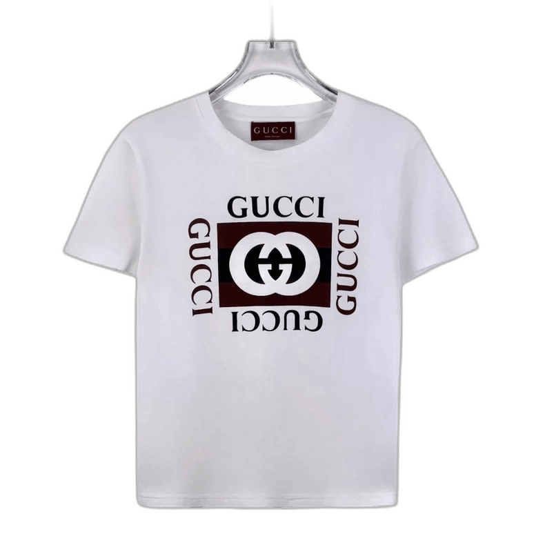Gucci Gucci White Logo Print Cotton T-Shirt Size US XS / EU 42 / 0 - 1 Thumbnail