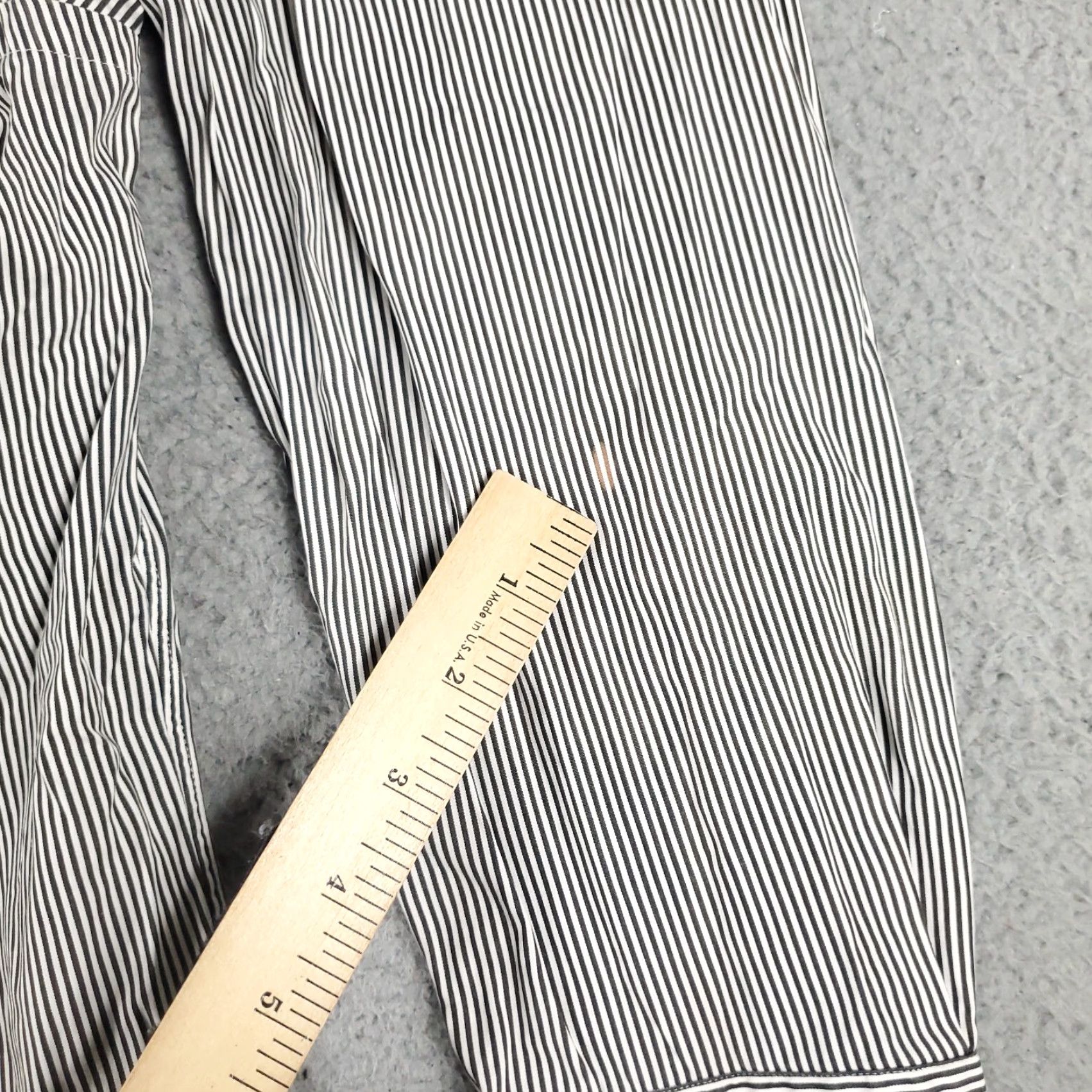 Ralph Lauren Ralph Lauren Shirt Mens 16.5 Gray Striped Dress Button Up Long Sleeve Size 42R - 4 Thumbnail