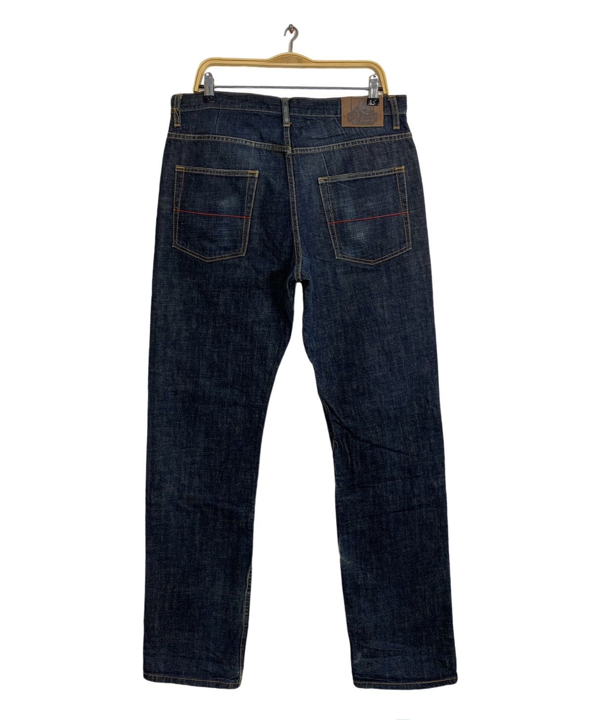 X-LARGE X Large XL Indigo Denim Straight Cut Check Monogram Printed Size US 34 / EU 50 - 2 Thumbnail