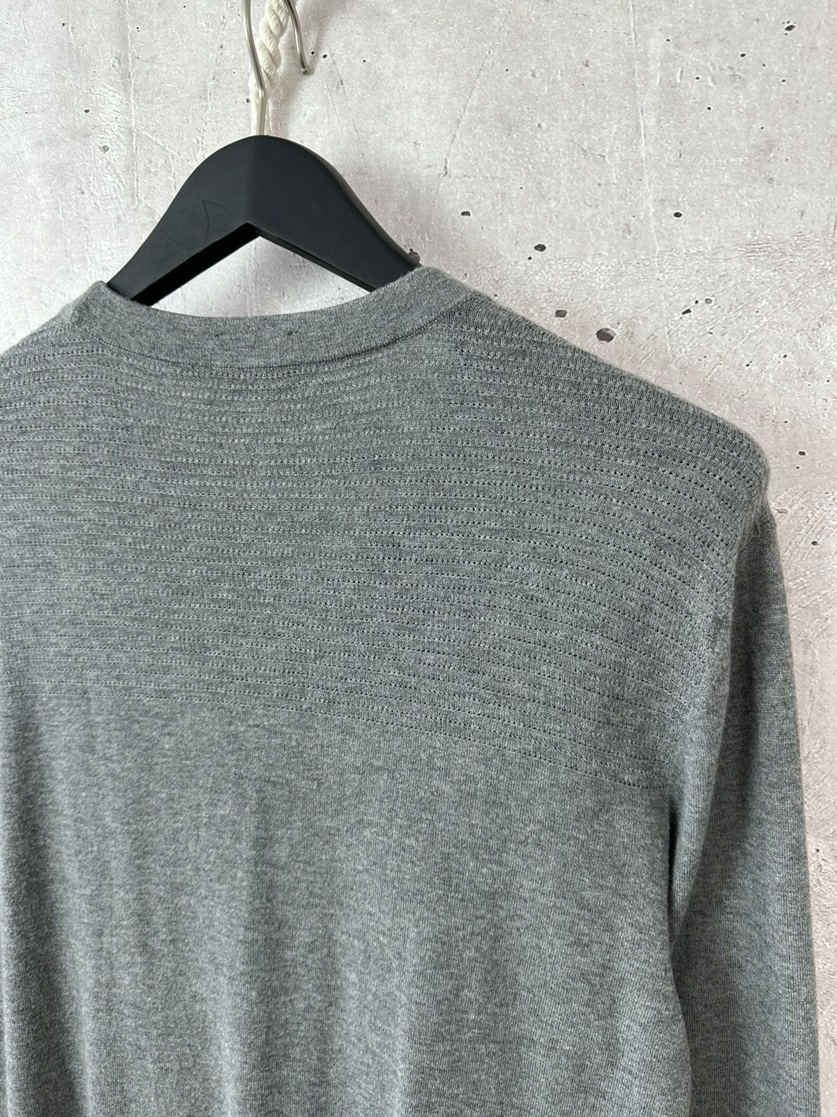 Hugo Boss Hugo Boss Slim Fit Cotton Wool Grey V-neck Sweater Size US XL / EU 56 / 4 - 10 Thumbnail