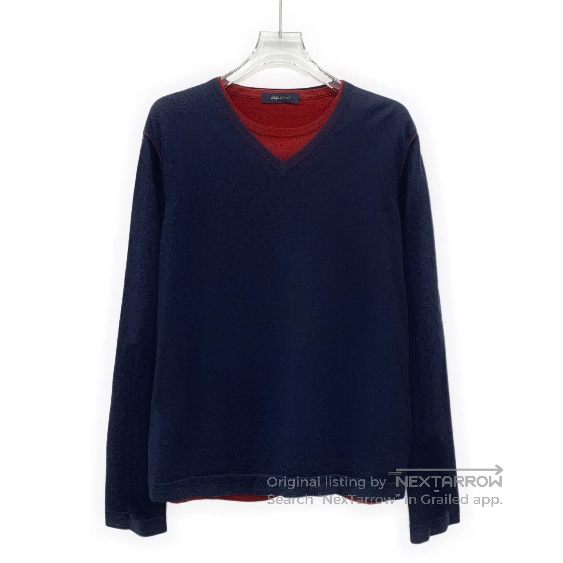 Ermenegildo Zegna Zegna Color Blocked Wool Fake Two-Piece Round Neck Long-Sl Size US XS / EU 42 / 0 - 1 Thumbnail