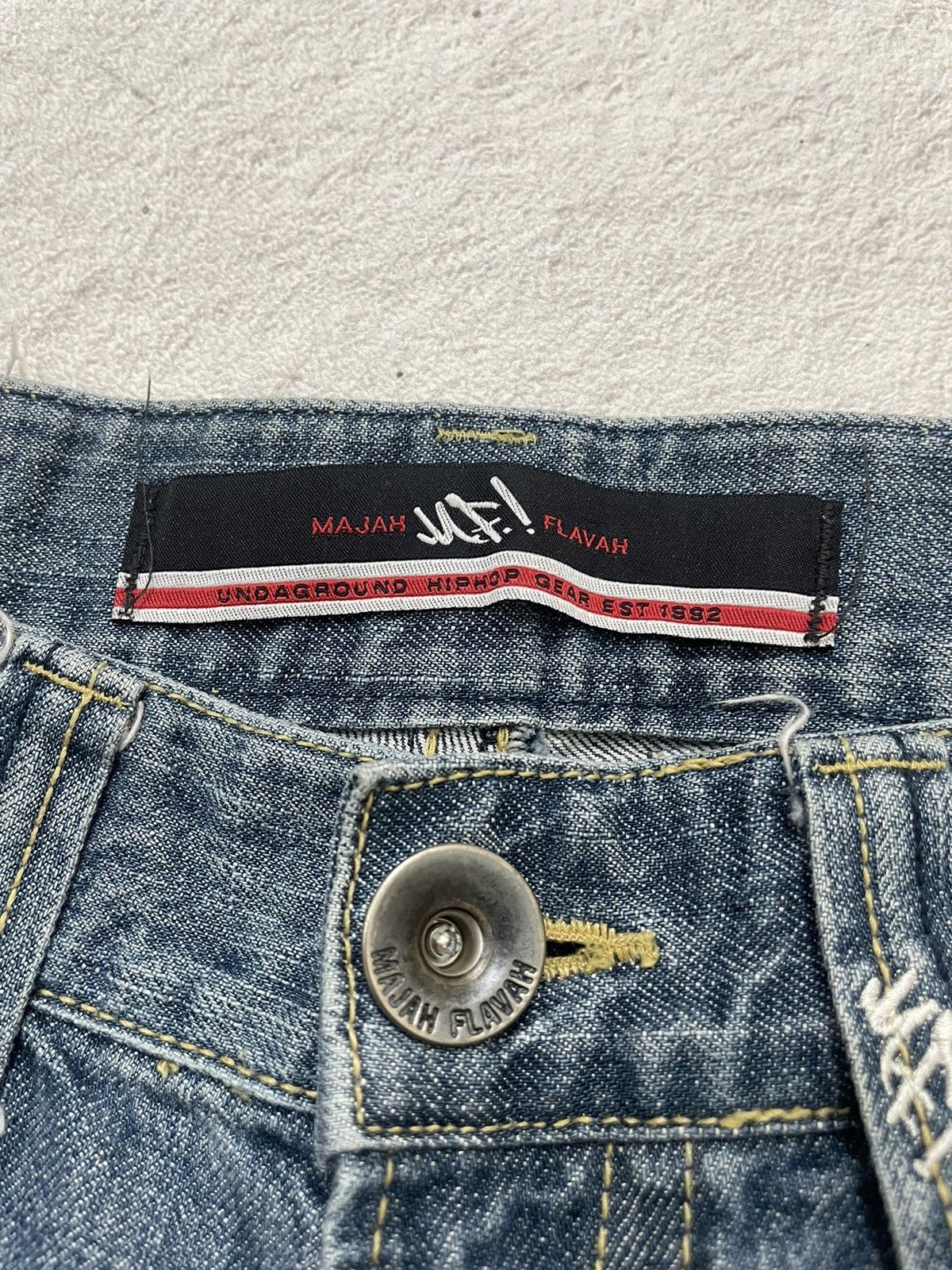 If Six Was Nine × Japanese Brand × Le Grande Bleu (L.G.B.) 2000s Majah Flavah bordir eagle y2k Style Size US 31 - 9 Thumbnail