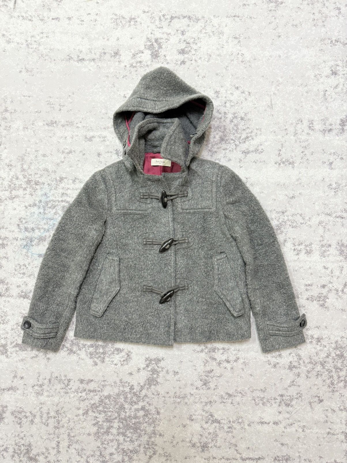 Paul Smith PAUL SMITCH MOHAIR WOOL DUFFLE COAT HOODIE Size S / US 4 / IT 40 - 3 Thumbnail