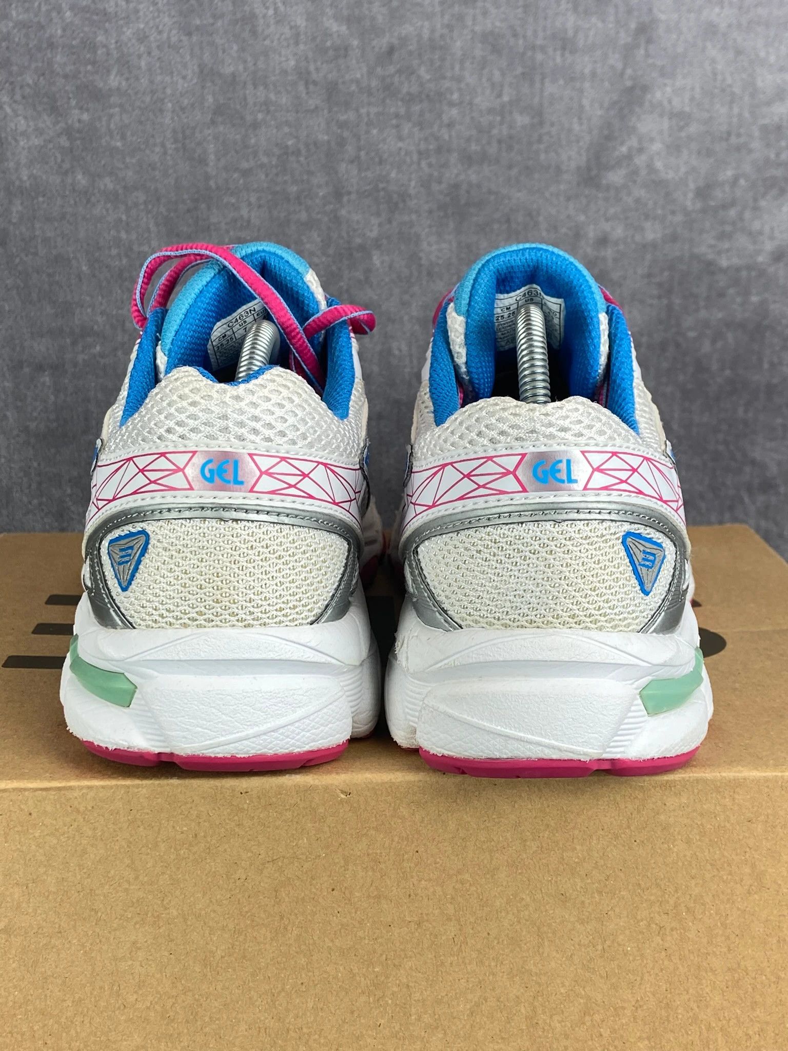 Asics : Asics retro white blue pink mesh Y2K running sneakers Size US 7 / EU 40 - 5 Thumbnail