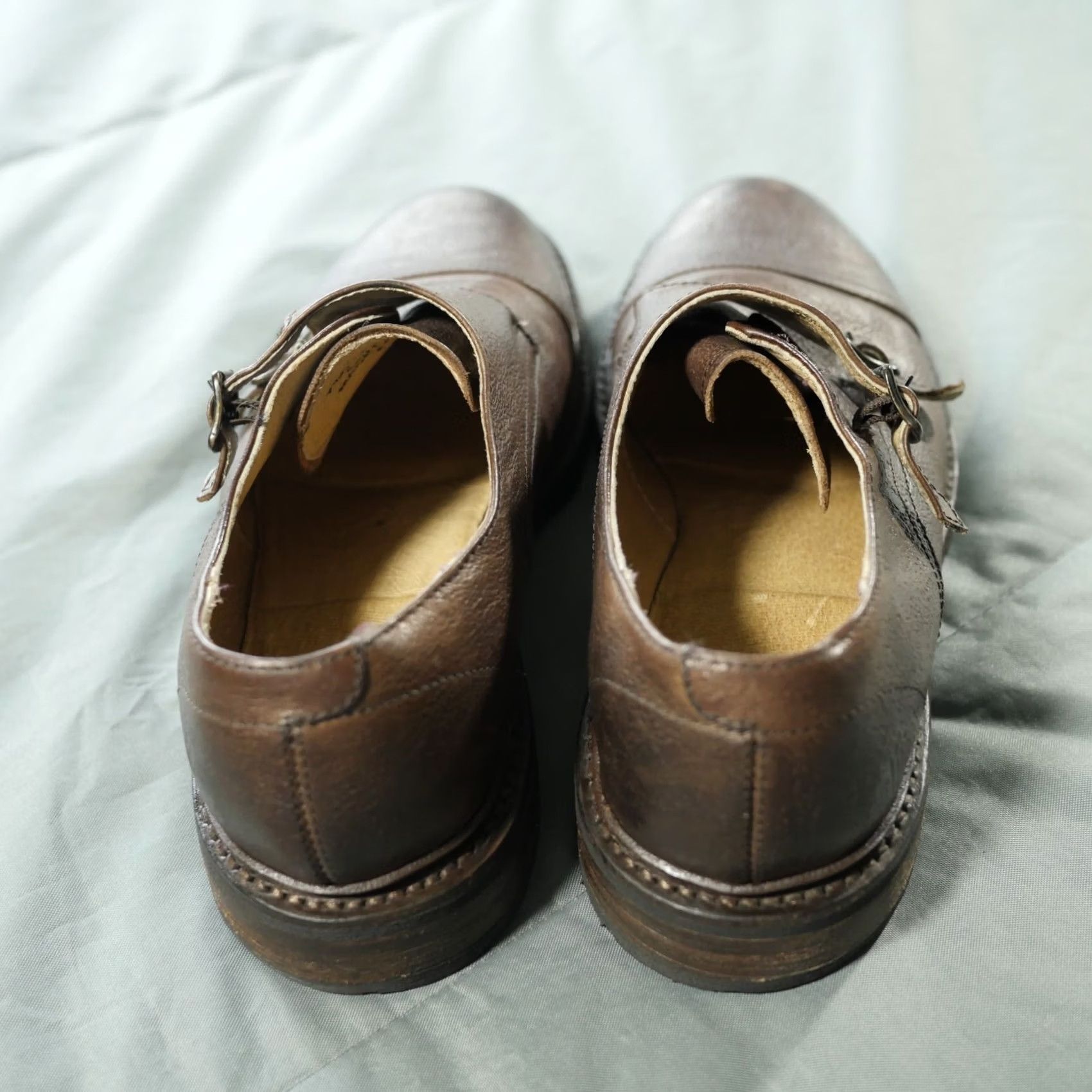 Frye Frye Shoes Mens 7.5 Brown Double Monk Straps Derby Dress Casual Chunky Leather Cap Toe Wingtip Size ONE SIZE - 4 Thumbnail