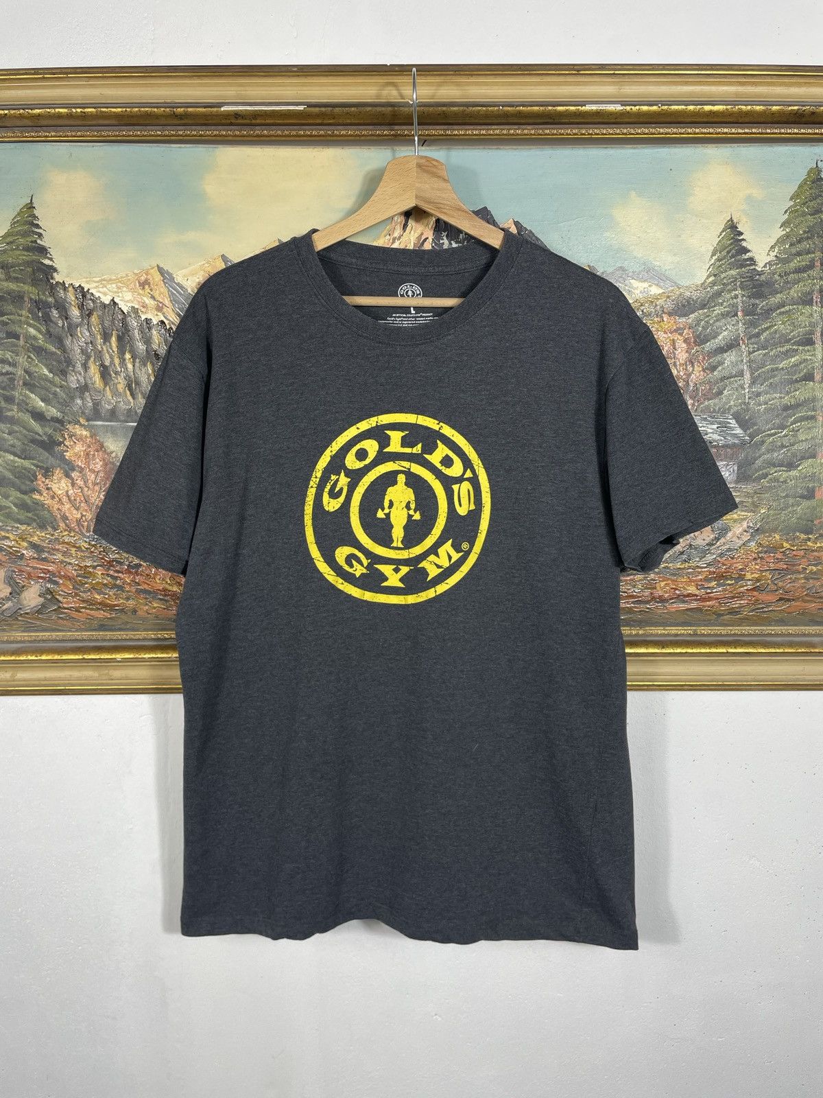 Other Gold’s Gym grey Tee Sportswear Big Logo Strongman Size US L / EU 52-54 / 3 - 1 Thumbnail
