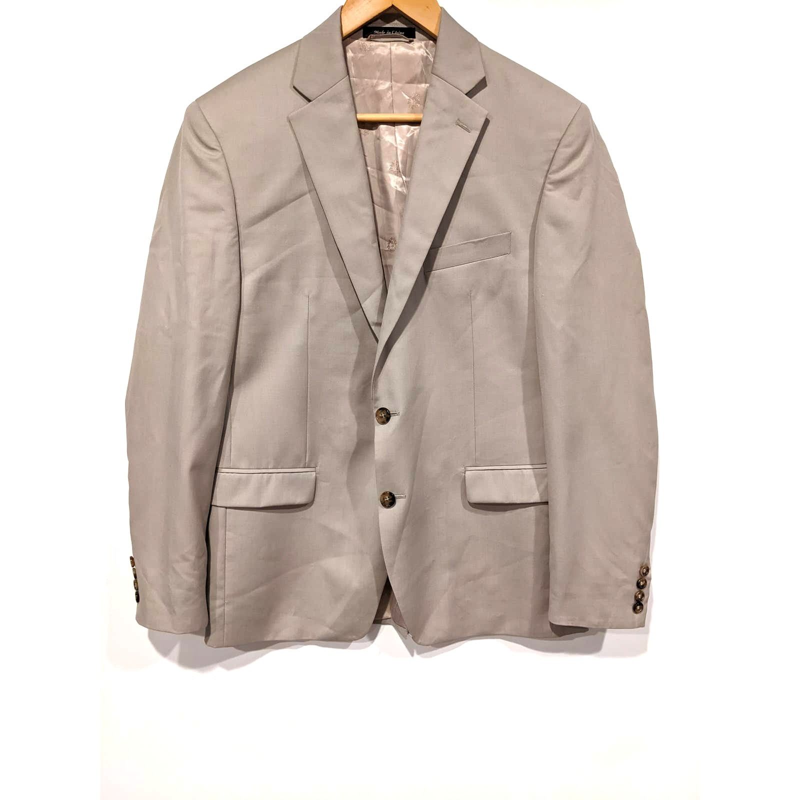Lauren Ralph Lauren Lauren Ralph Lauren Beige Blazer Sport Coat Wool Blend Size 40R - 1 Thumbnail