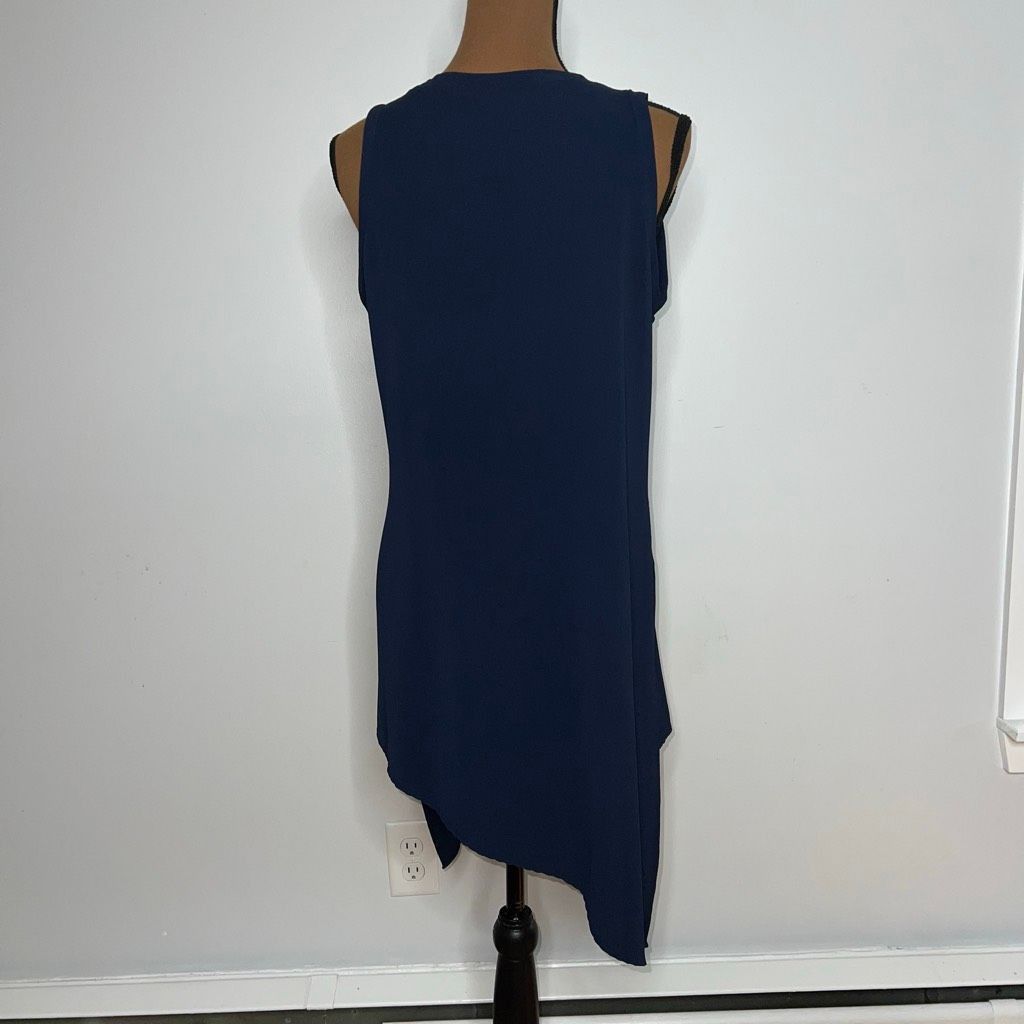 SSENSE Spense Asymmetrical Navy Blue Sleeveless Tunic Tank Top Blou Size M / US 6-8 / IT 42-44 - 5 Thumbnail