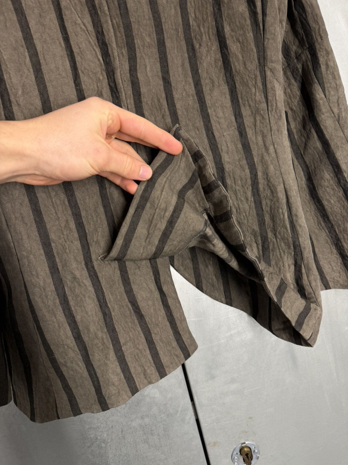 Nostra Santissima Nostra Santissima Hemp Striped Blazer Size US XS / EU 42 / 0 - 16 Thumbnail