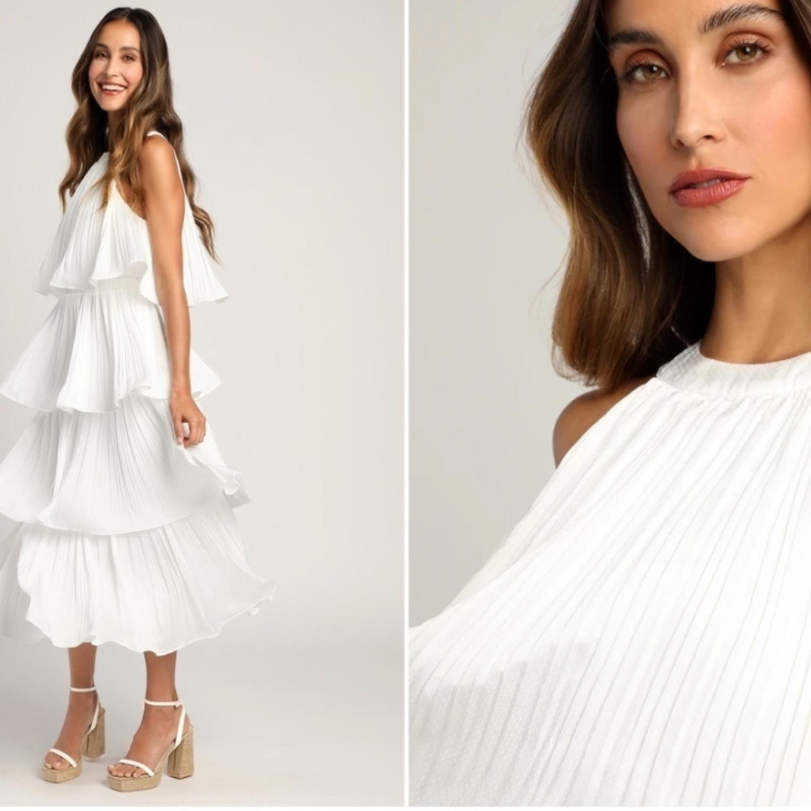 Lulus LULU's Wedding Bridal Shower Honeymoon Midi Dress Size S / US 4 / IT 40 - 4 Thumbnail