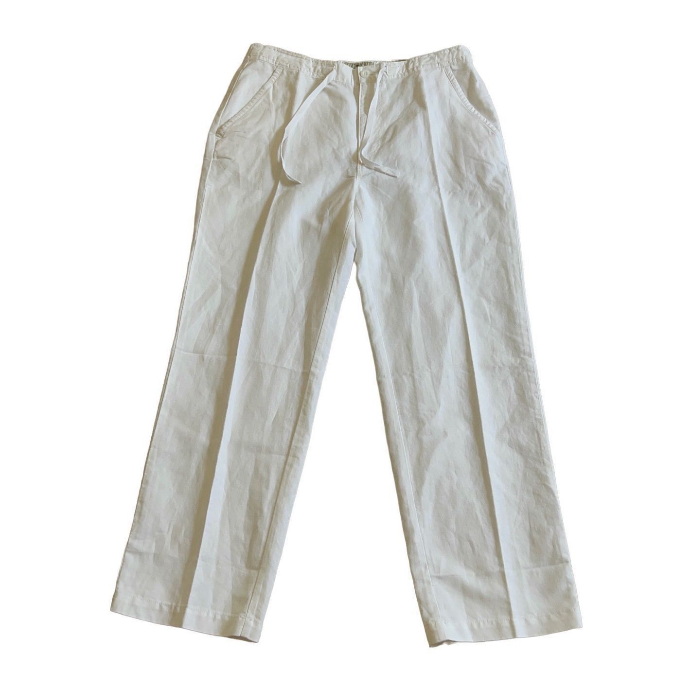 Island Shores Island Shores White Linen Pants Large Size 34" / US 12 / IT 48 - 8 Thumbnail