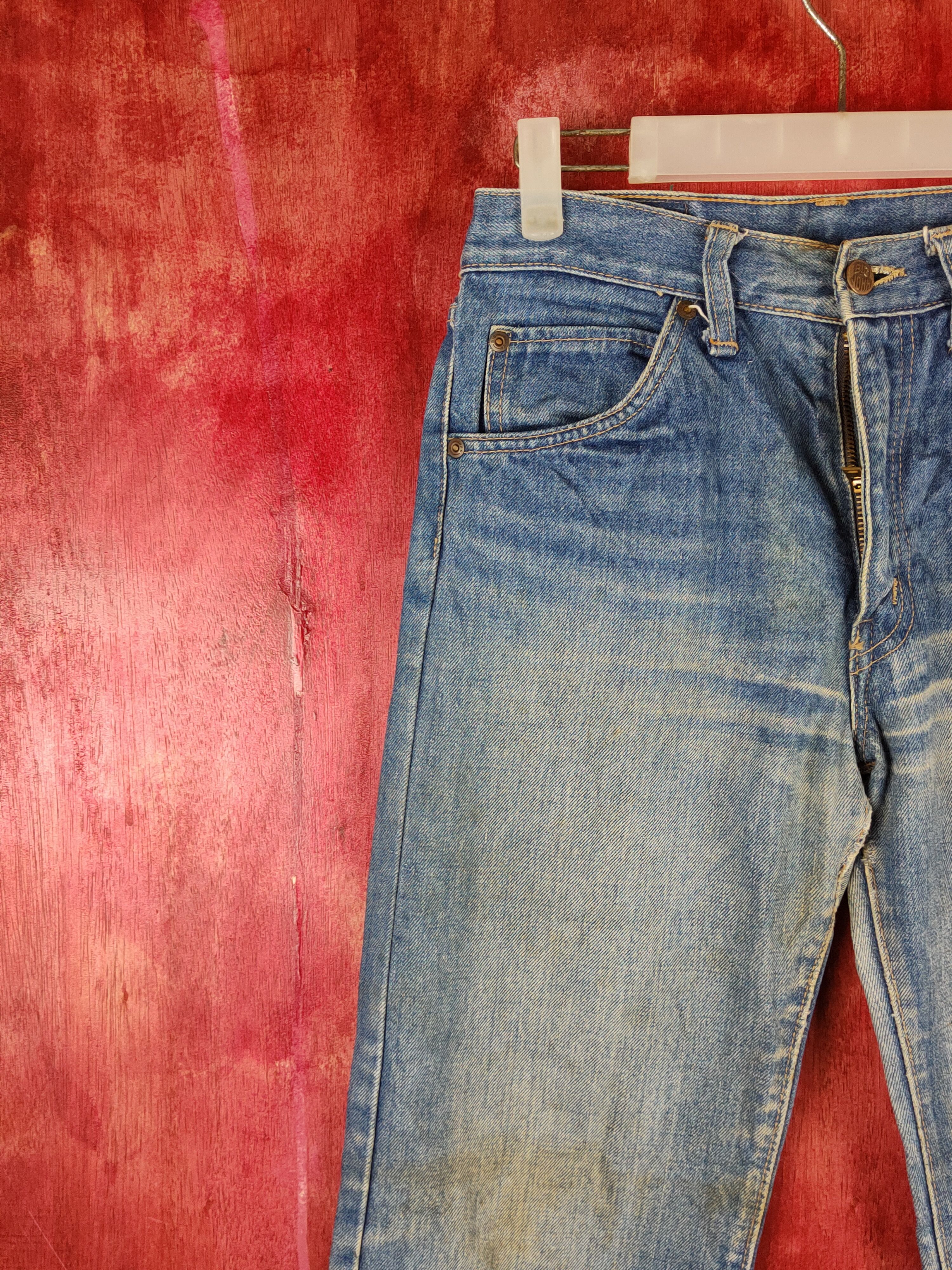 Big John Big John Blue Faded Distressed Ripped Jeans #S2209 Size US 29 - 3 Thumbnail