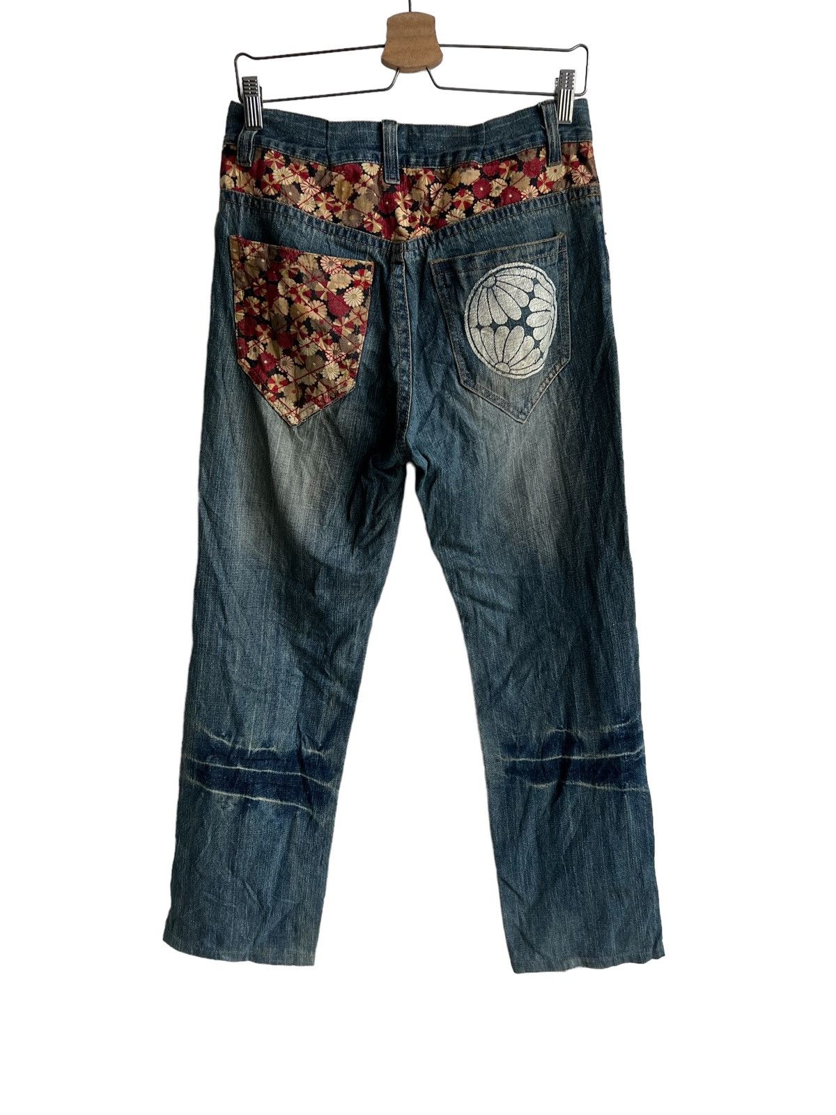 Karakuri Tamashii Y2K Karakuri Tamashi Dragon Sashiko Stitch Baggy Jeans Denim Size US 30 / EU 46 - 4 Thumbnail