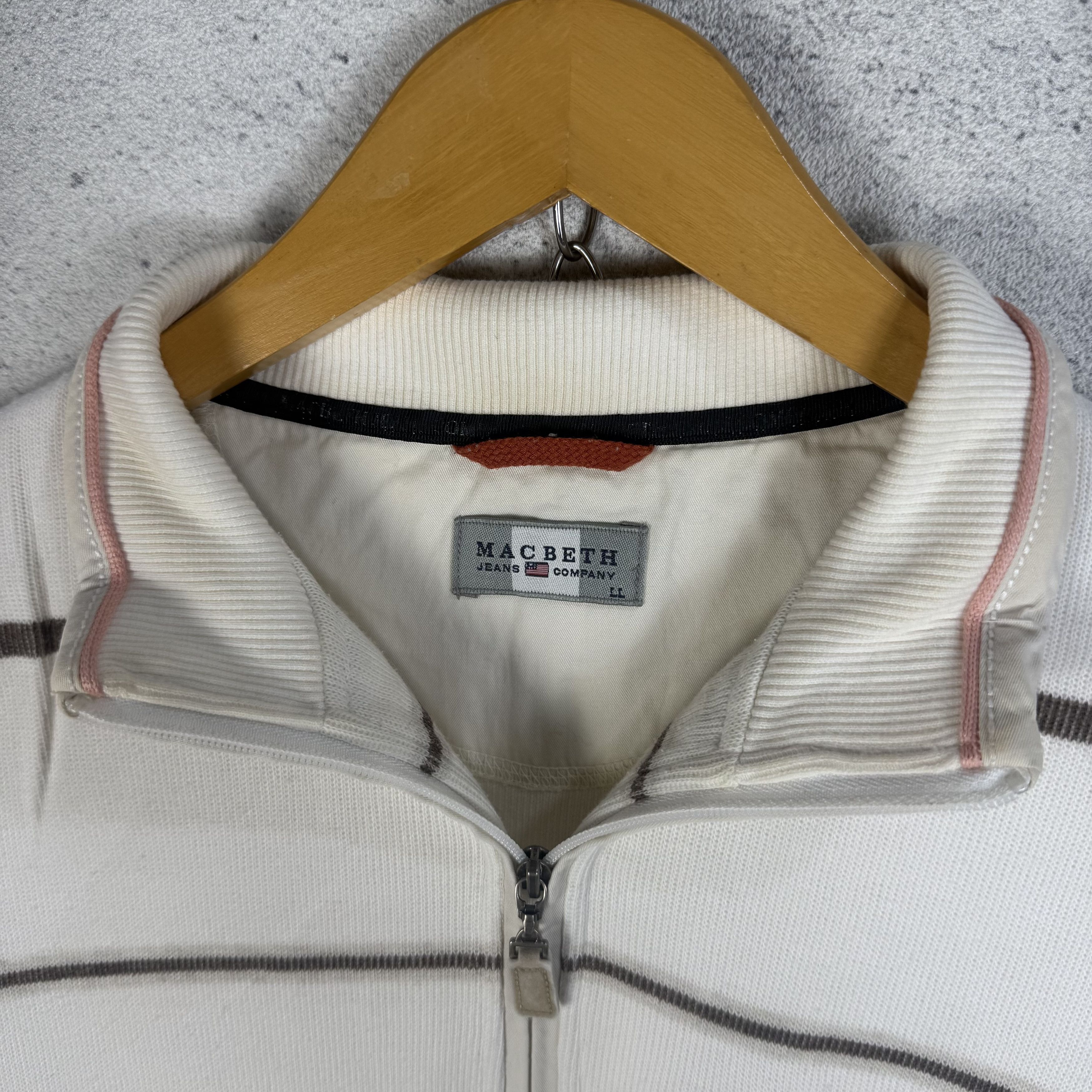 Vintage Vintage Macbeth Stripes Halfzip Sweatshirt Crewneck Size US L / EU 52-54 / 3 - 5 Thumbnail