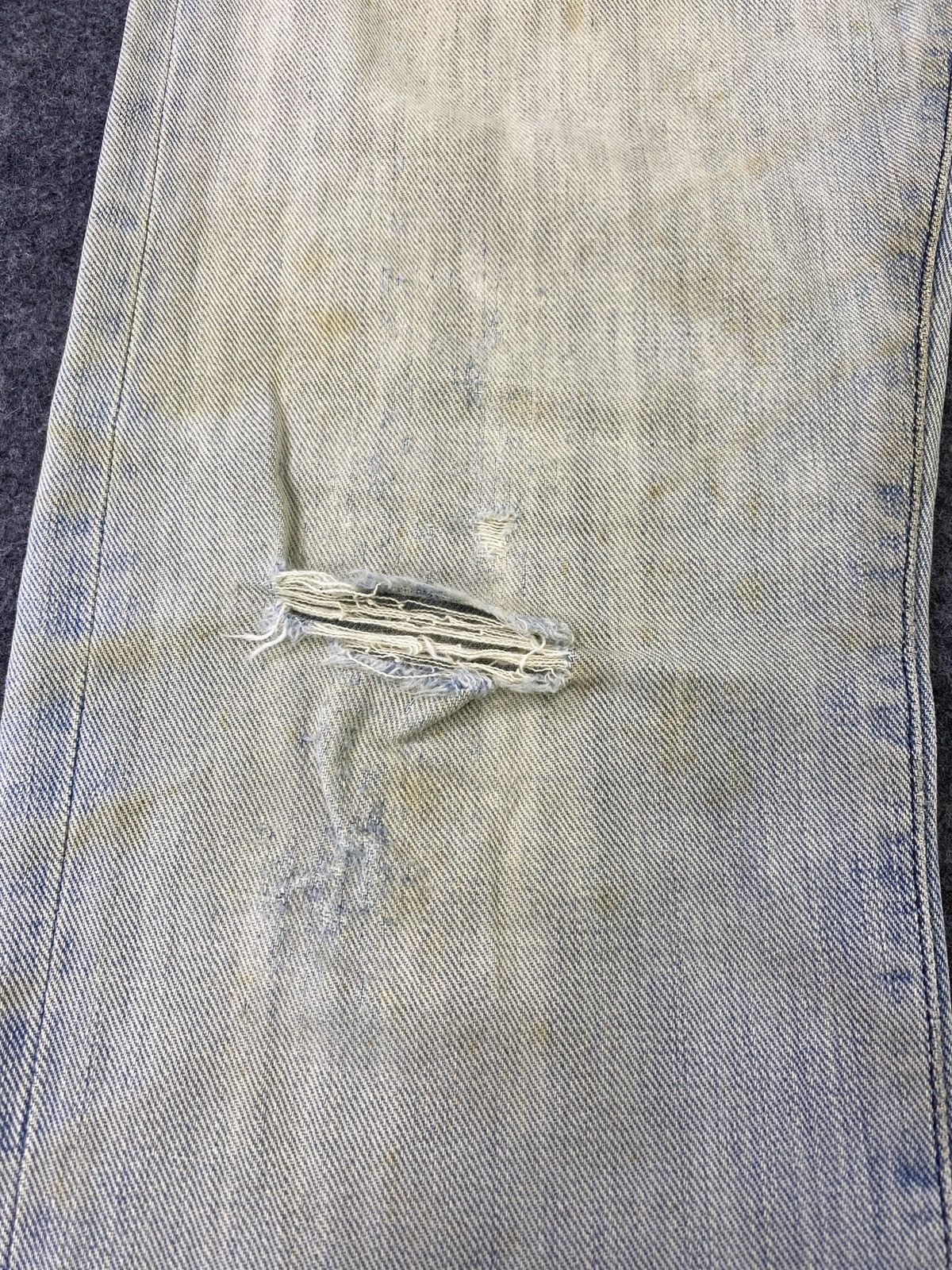 Jean × Lee Vintage Lee Low Waisted Distressed Jeans - J893 Size 30" / US 8 / IT 44 - 13 Thumbnail