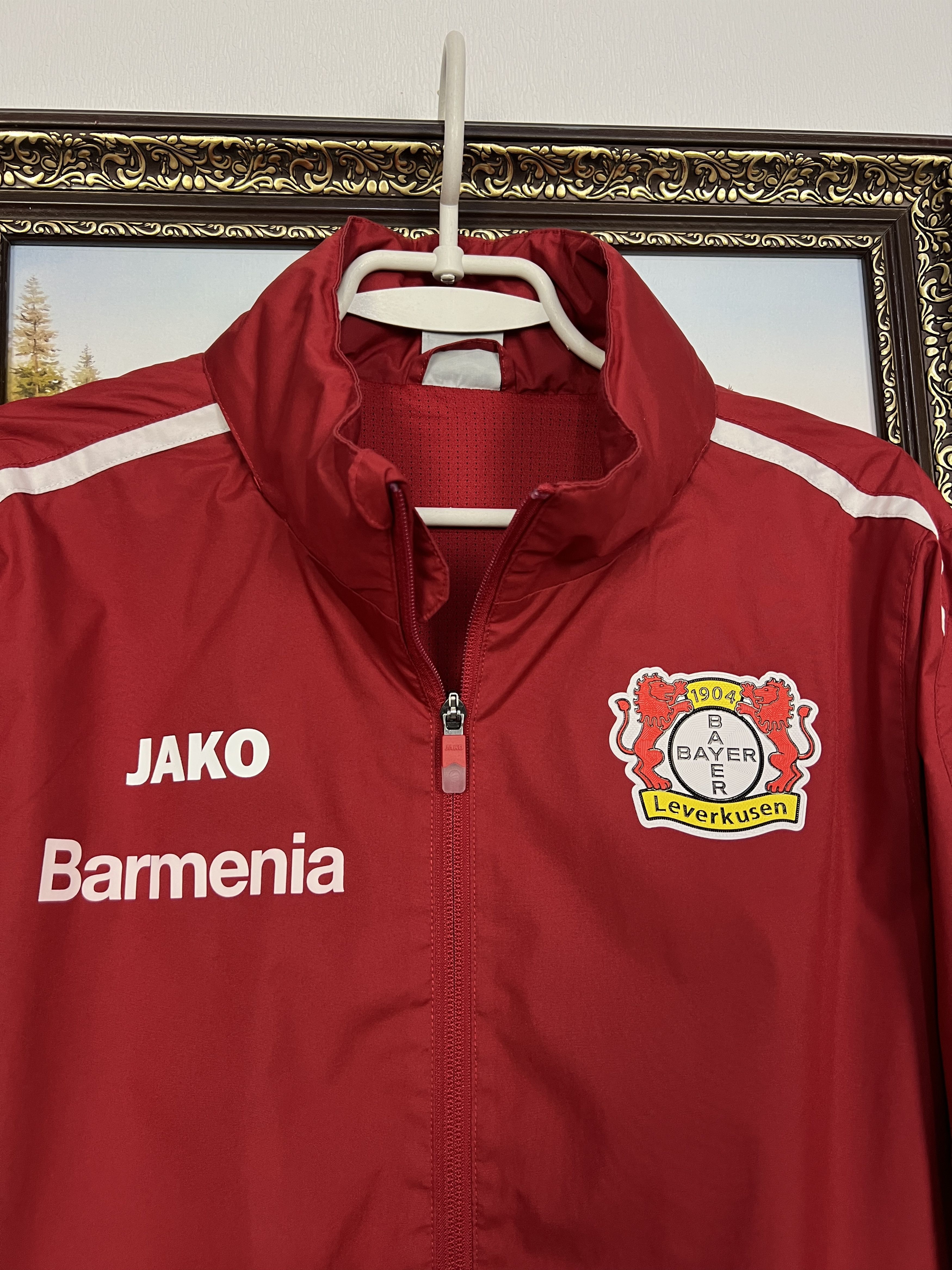 Vintage Jako Bayer 04 Leverkusen Football Jacket Soccer Track Top Size US S / EU 44-46 / 1 - 2 Thumbnail