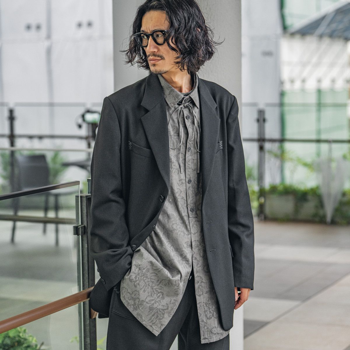 Y's for Men Yohji Yamamoto Y's for men - FLORAL JACQUARD SHIRT Size US L / EU 52-54 / 3 - 11 Thumbnail