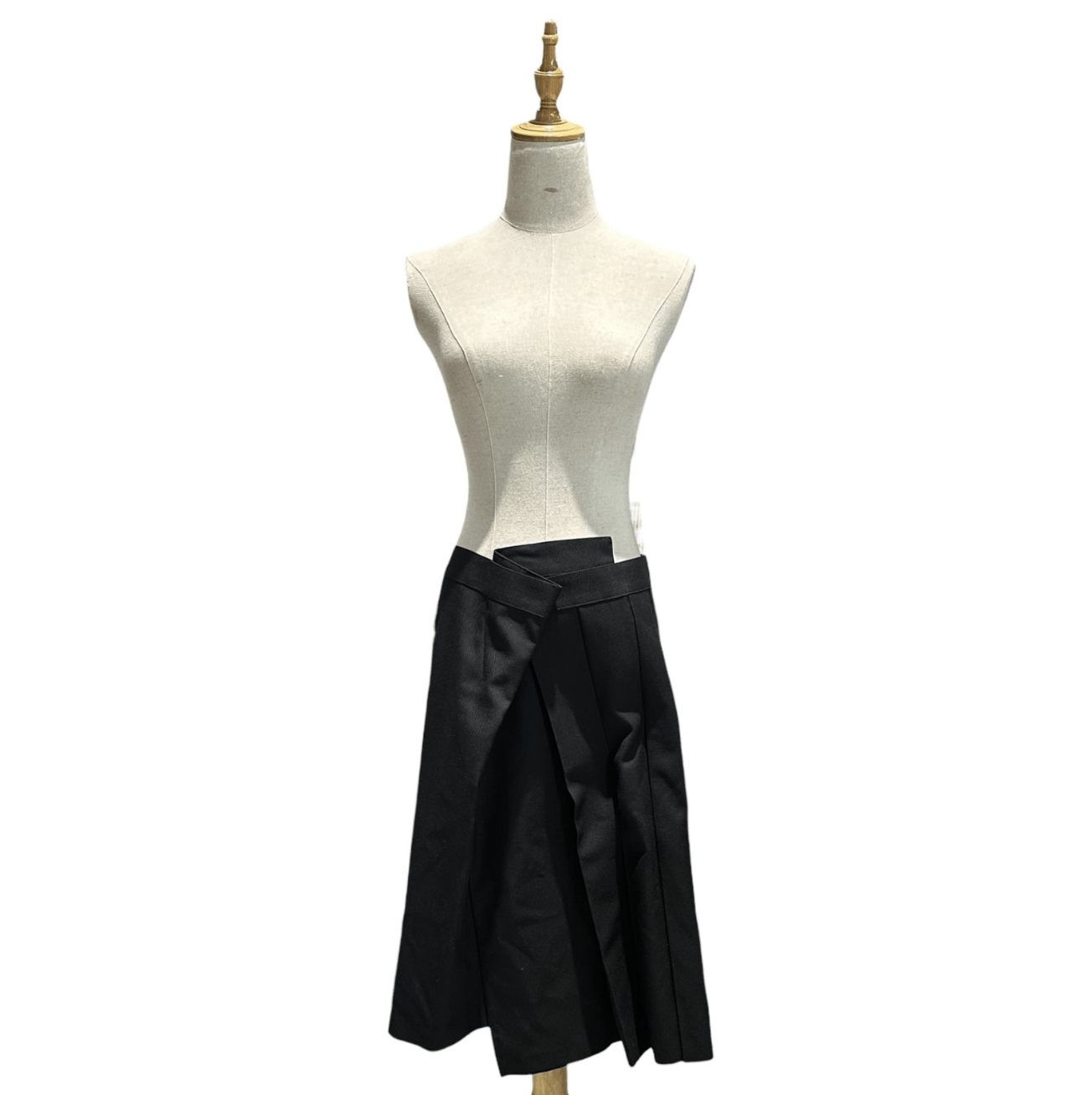 Junya Watanabe COMME des GARCONS JUNYA WATANABE - Wrap Pleated Wool Skirt Size 33" - 3 Thumbnail