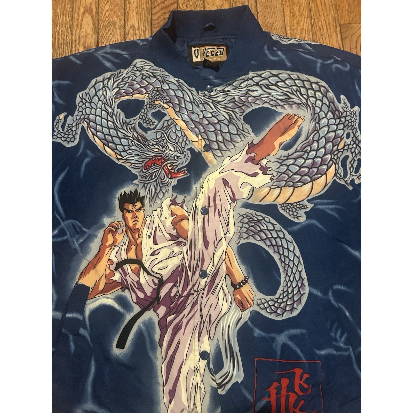 Vintage Veezo Wear Anime Bomber Jacket XXL Y2K Rare!!! Size US XXL / EU 58 / 5 - 2 Thumbnail