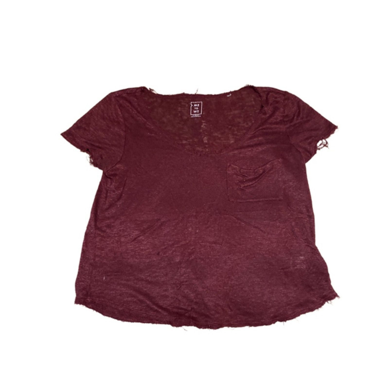 Other Boho Casual Pocket Tee Maroon Short Sleeve T-Shirt XS Size XS / US 0-2 / IT 36-38 - 2 Thumbnail