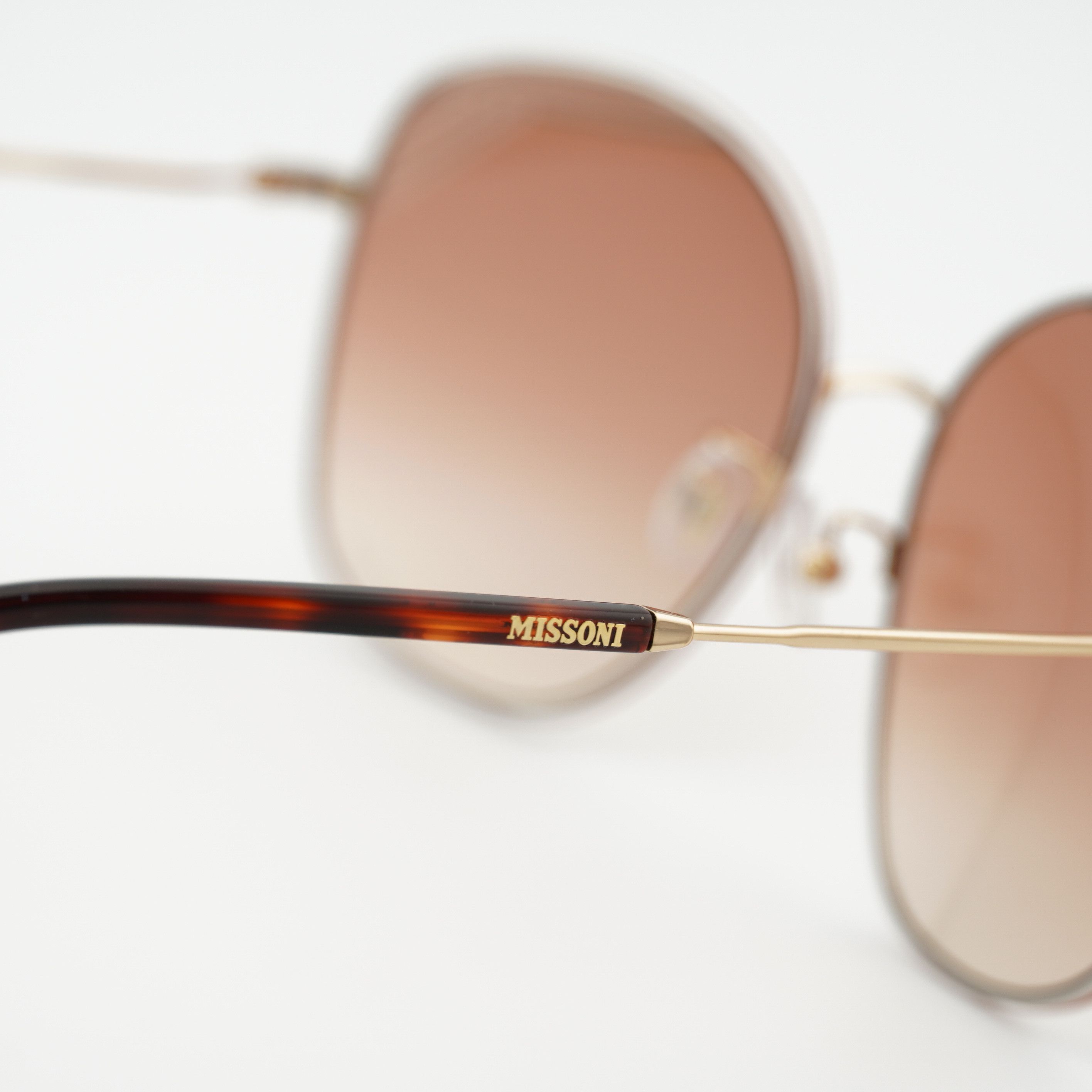 Missoni MIS 0014/S 0TNG JL Sunglasses Silver Geometric Frame, Brown Lenses Missoni MIS 0014/S 0TNG JL Sunglasses Silver Geometric Frame main image 2