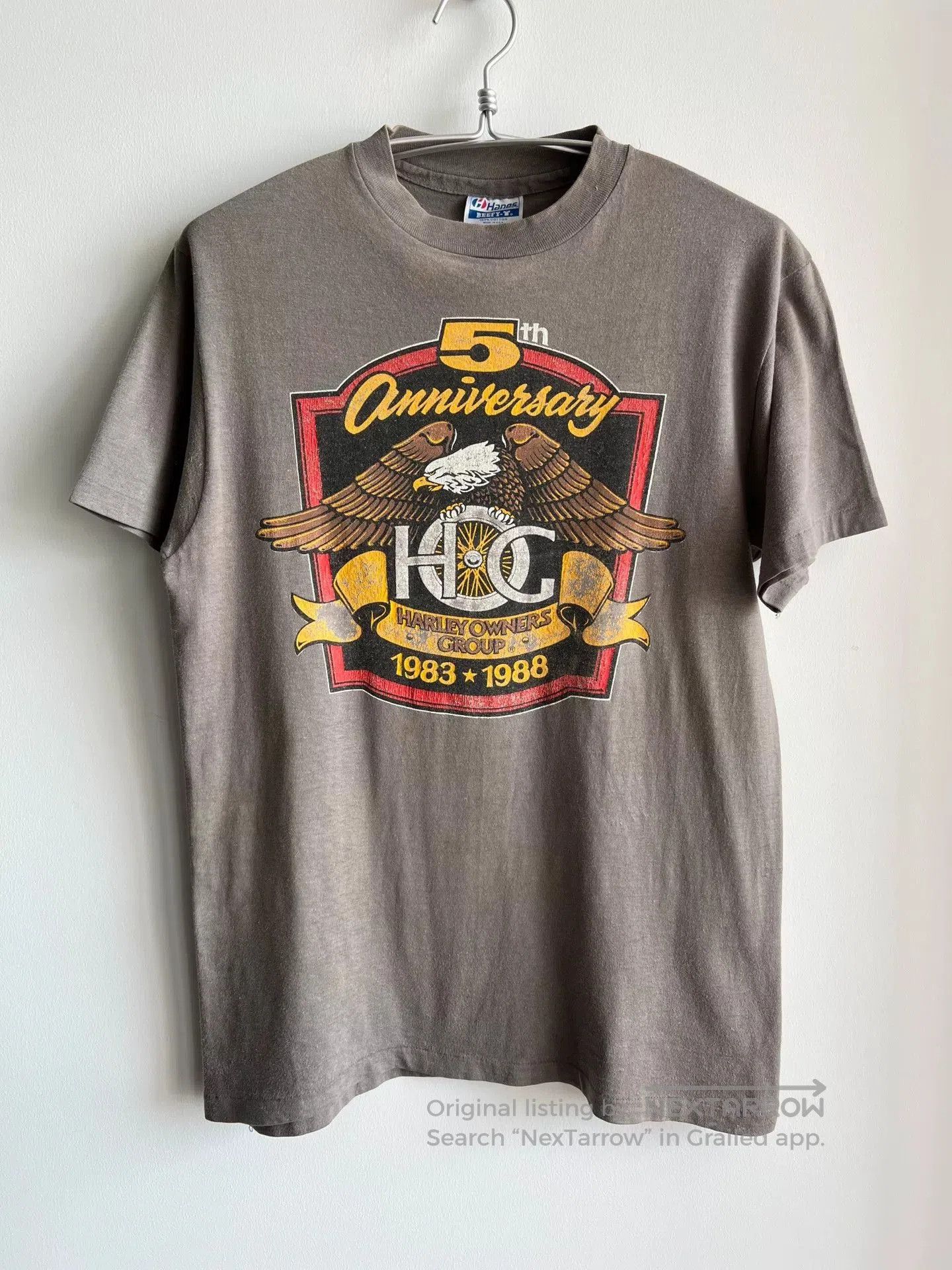 Vintage Vintage 80s Harley Davidson HOG 5th Anniversary Tee. Size US M / EU 48-50 / 2 - 9 Thumbnail