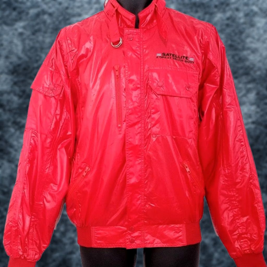 Vintage VINTAGE Satellite Truck Racing Jacket Mens Large Red Norman Todd Bomber Cafe Racer 80s Flight/Bomber Racing Mens Size US L / EU 52-54 / 3 - 1 Thumbnail
