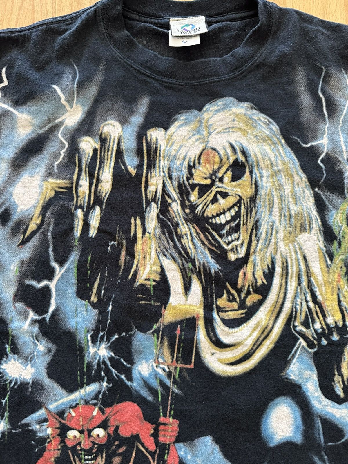 Band Tees × Iron Maiden × Liquid Blue Vintage Y2K Liquid Blue Iron Maiden Tee AOP Double Sided Size US L / EU 52-54 / 3 - 3 Thumbnail