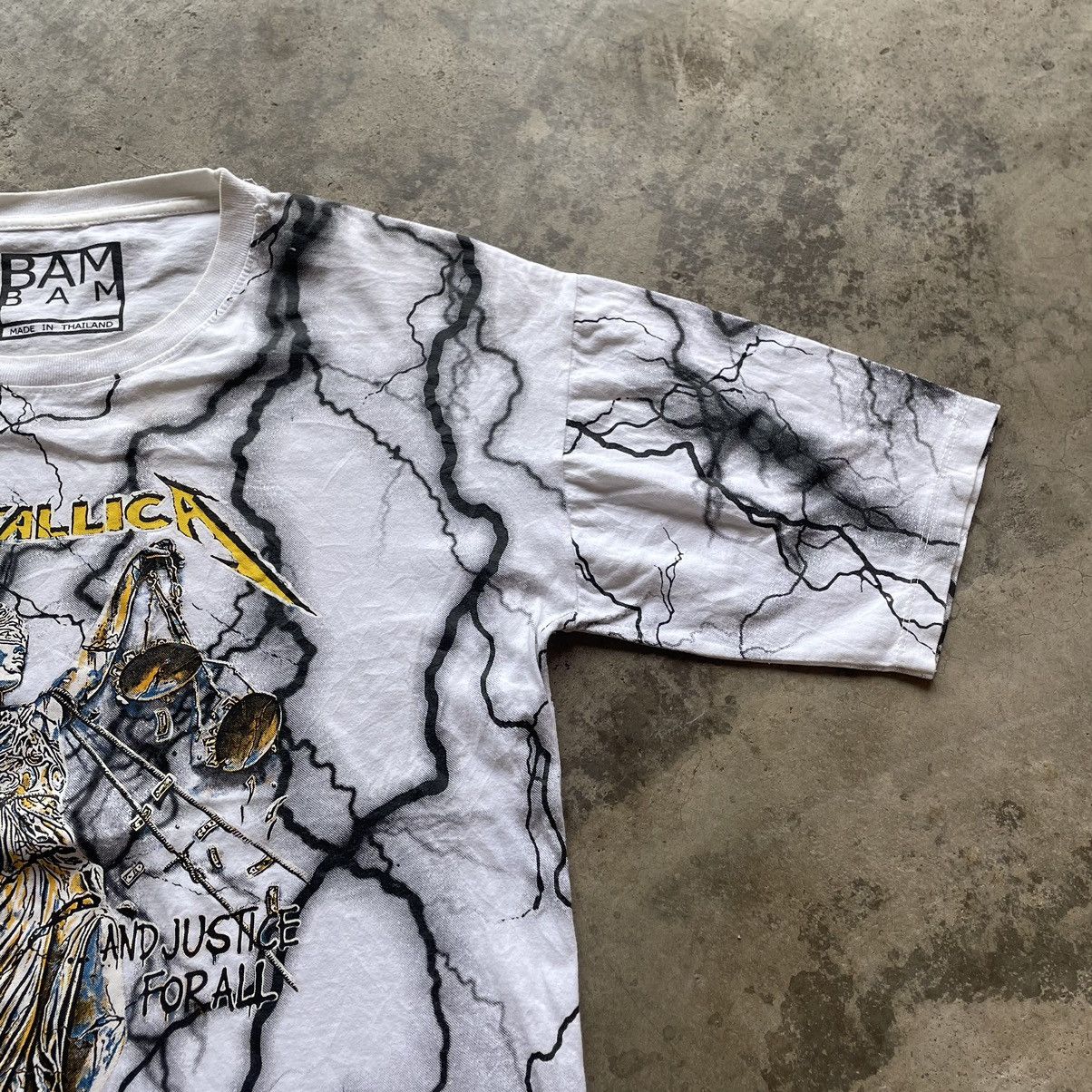 Band Tees × Metallica × Vintage 🔥🔥Metallica Justice For All Overprint Design Promo Metal Tee Size US M / EU 48-50 / 2 - 5 Thumbnail