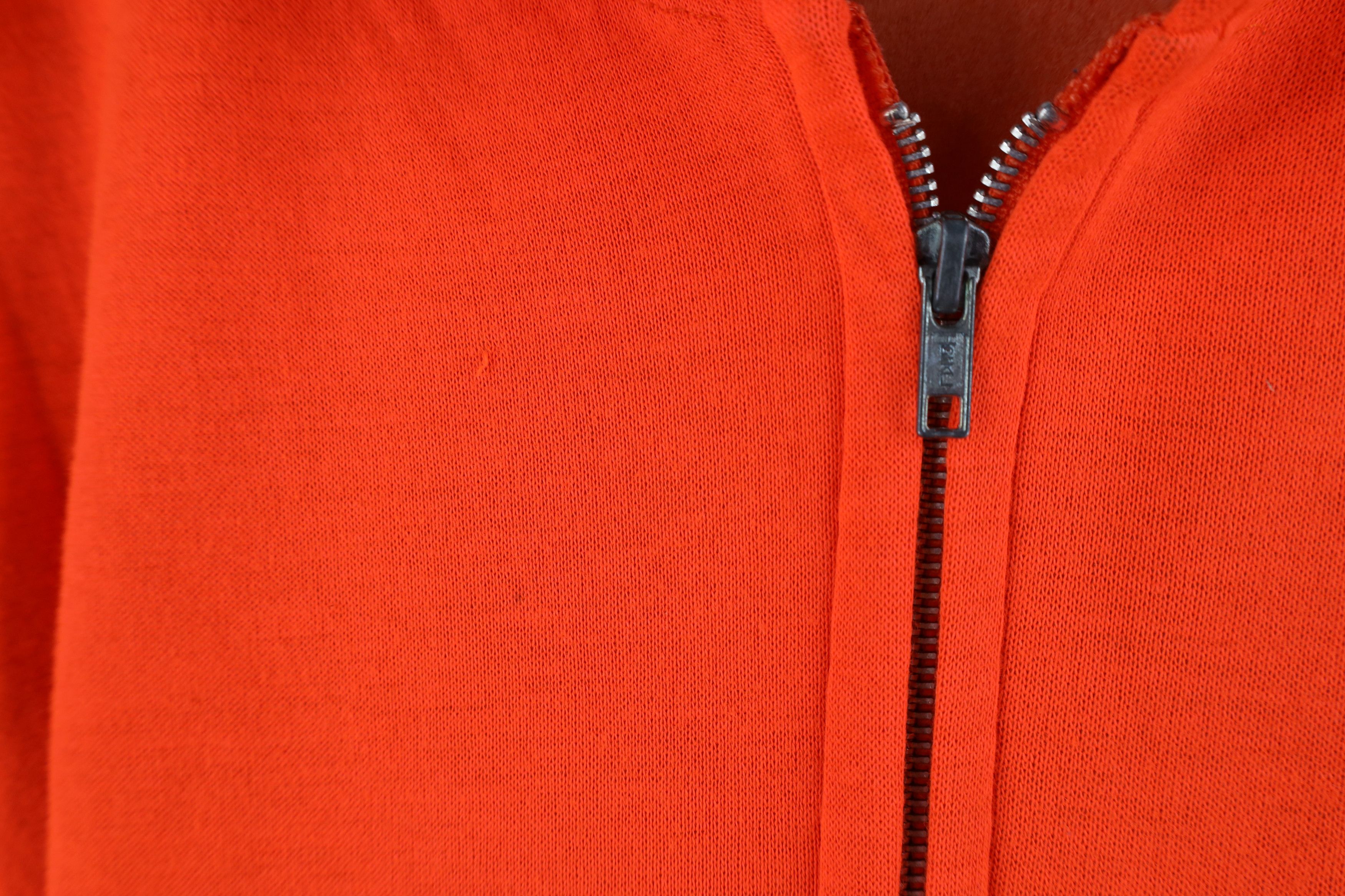 Vintage Vintage 70s 80s Streetwear Lined Zip Hoodie Blaze Orange USA Size US M / EU 48-50 / 2 - 5 Thumbnail