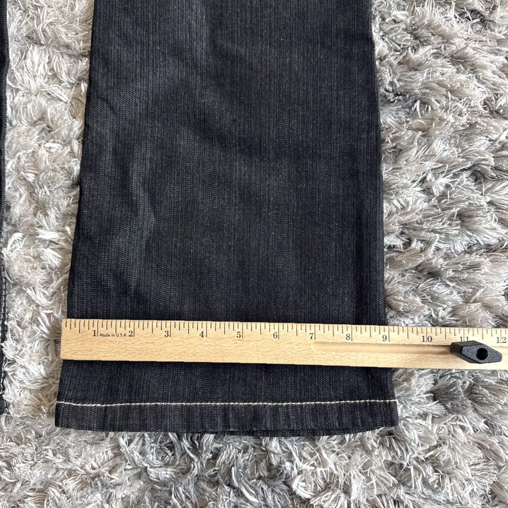 Denime VINTAGE 90’s Lot 29 Black Denim Flared Embroidered Jeans Women 9 32x31 Size 30" / US 8 / IT 44 - 6 Thumbnail