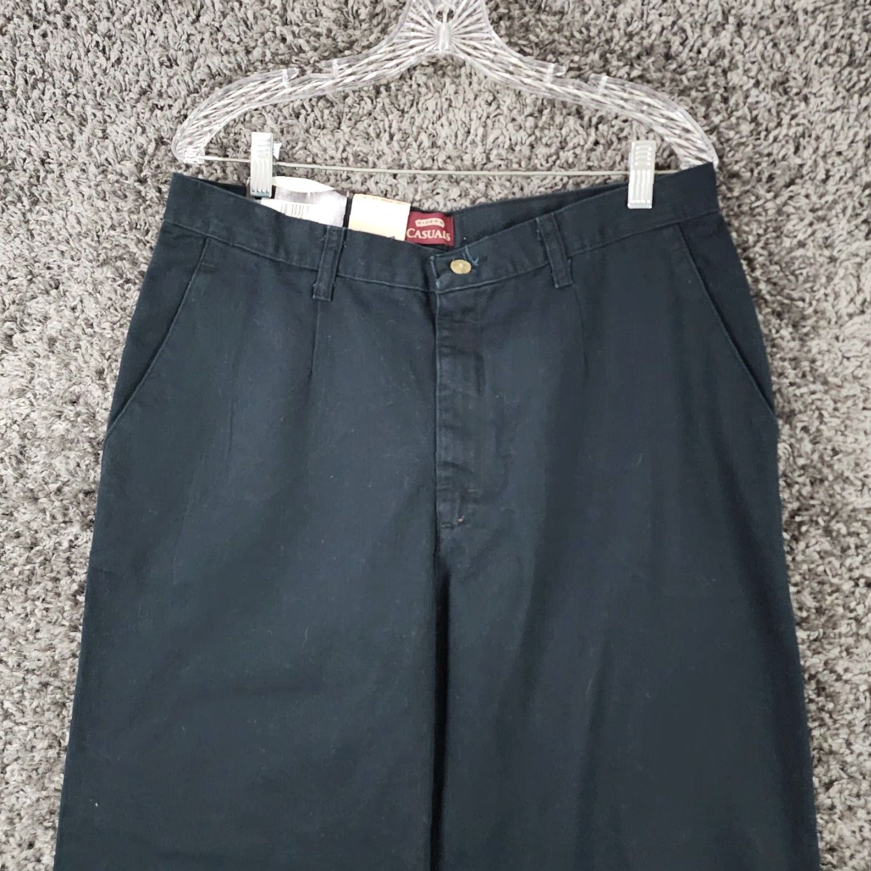 Vintage Riders Womens Relaxed Fit Pants Size 16 Dark Blue Casual Trousers with Pockets Size 38" / US 16 / IT 52 - 2 Thumbnail