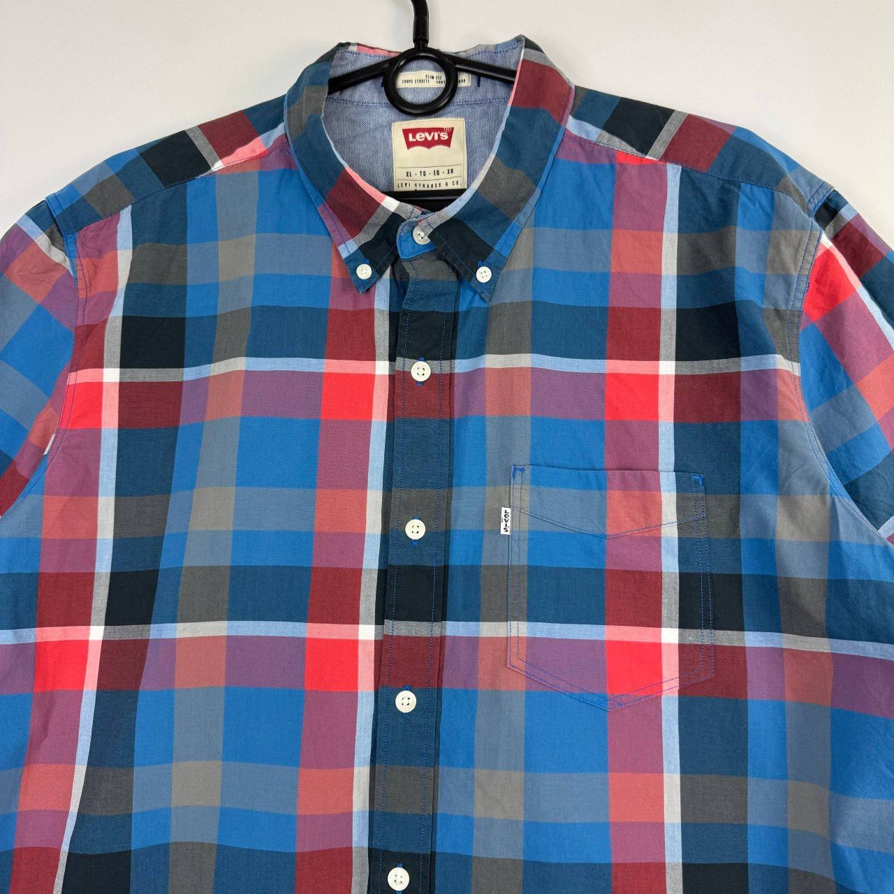 Levi's Levi’s Plaid Short Sleeve Button Up Shirt Check Size XL Size US XL / EU 56 / 4 - 2 Thumbnail