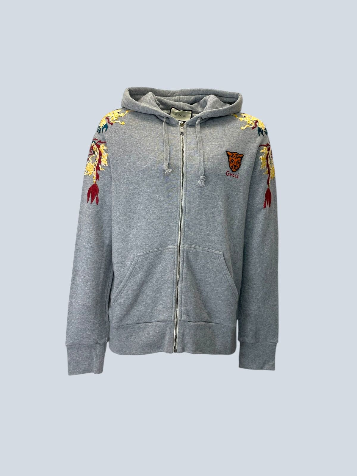 Gucci Gucci zip sweatshirt with hood and dragon embroidery, M. Size US M / EU 48-50 / 2 - 1 Thumbnail