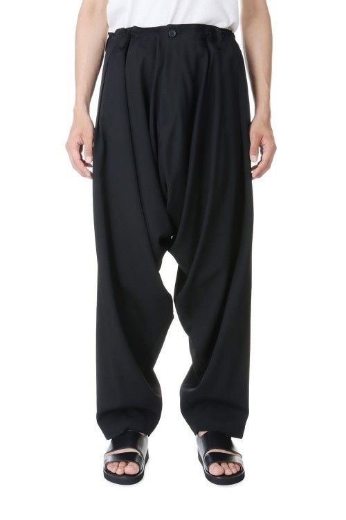Yohji Yamamoto Yohji Yamamoto Pour Homme - W/Gabardine Drape Pants Size US 30 / EU 46 - 1 Thumbnail