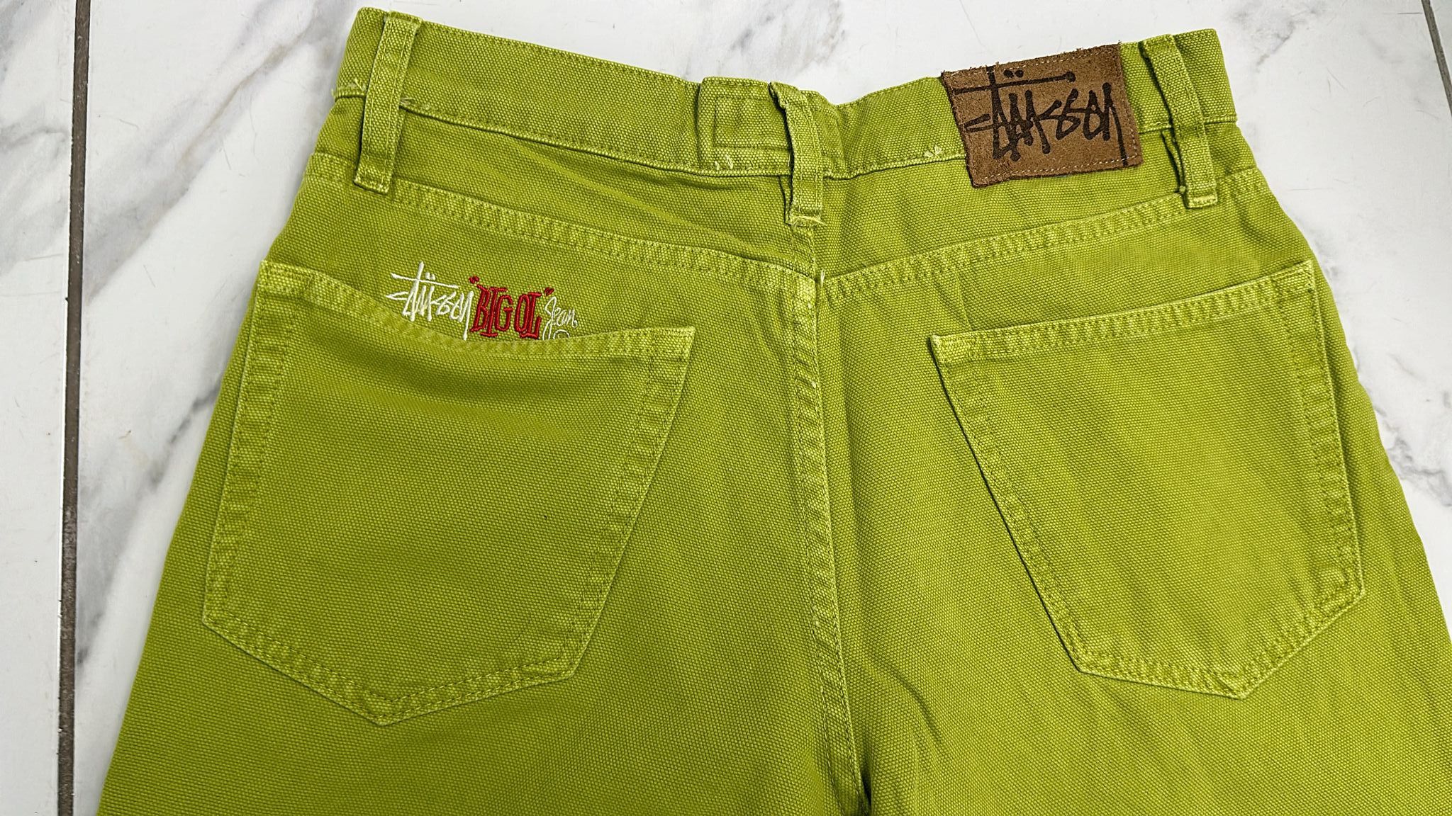 Stussy × Vintage Stussy Big Ol' Jean Washed Canvas “Cactus” 28 Size US 28 / EU 44 - 3 Thumbnail