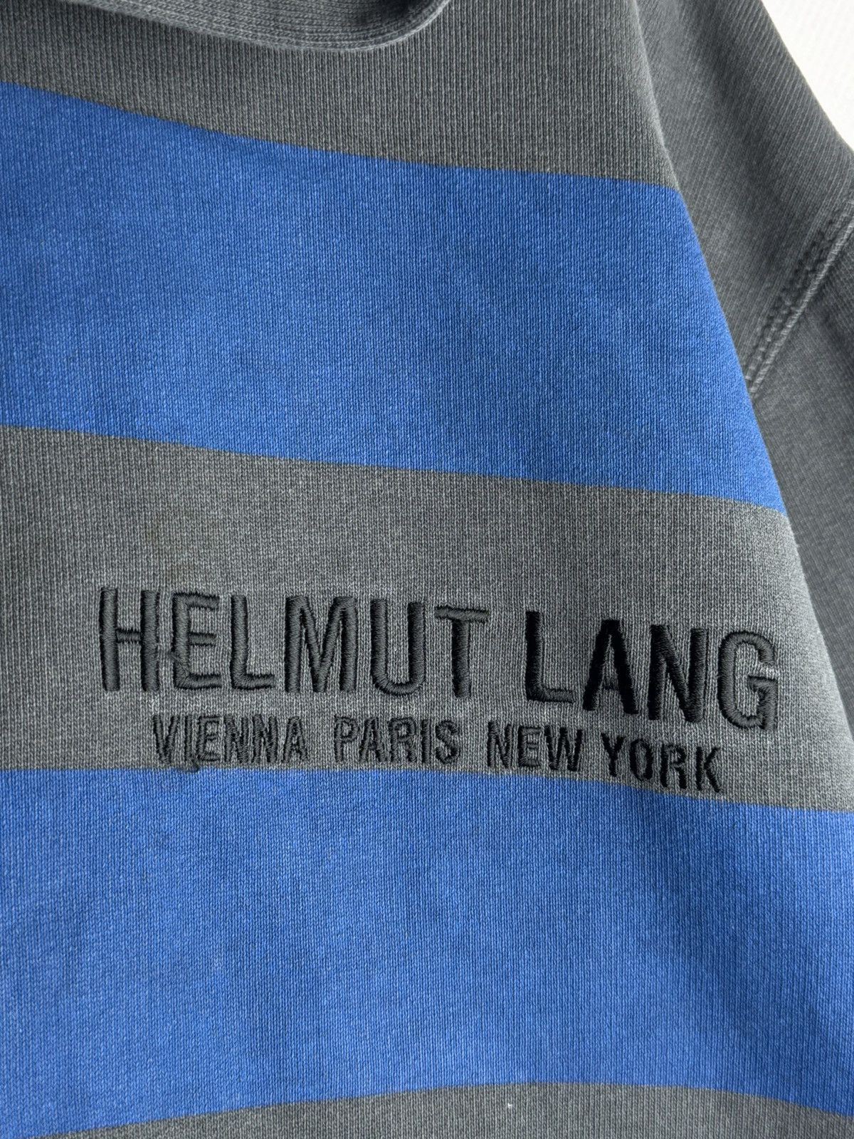 Helmut Lang Helmut Lang Blue Striped “Standard Bars” Hoodie Size US XL / EU 56 / 4 - 3 Thumbnail