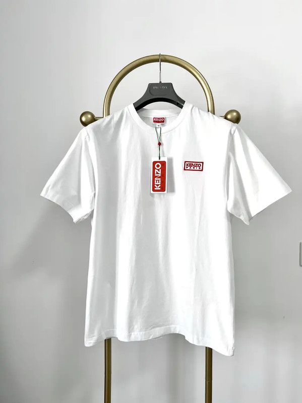 Kenzo Kenzo Summer White Cotton Short Sleeve T-Shirt 0089 Size US M / EU 48-50 / 2 - 1 Thumbnail