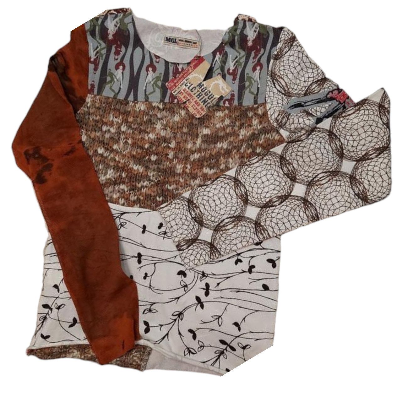 Japanese Brand avant garde longsleeve multiprint sz 6 new condition Size M / US 6-8 / IT 42-44 - 3 Thumbnail