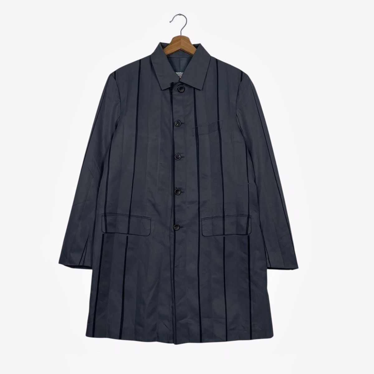 Issey Miyake Nice Design Issey Miyake Pleated Long Coat Size US S / EU 44-46 / 1 - 1 Thumbnail