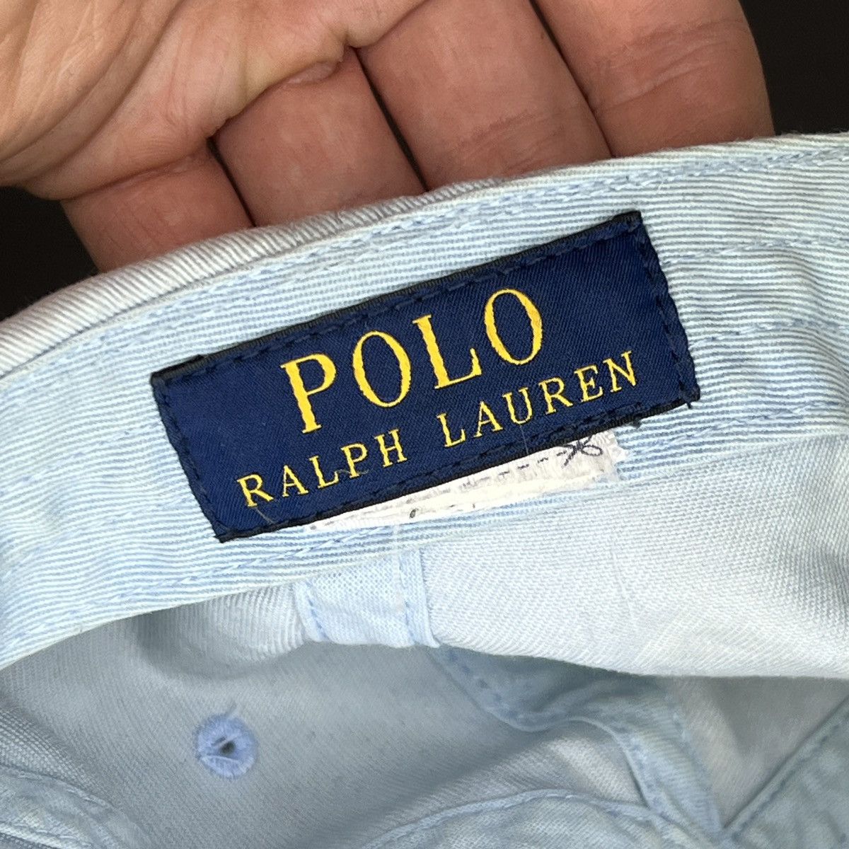 Polo Ralph Lauren × Ralph Lauren × Vintage Polo Ralph Lauren Cap Hat Pony Logo Baby Blue Size ONE SIZE - 7 Thumbnail