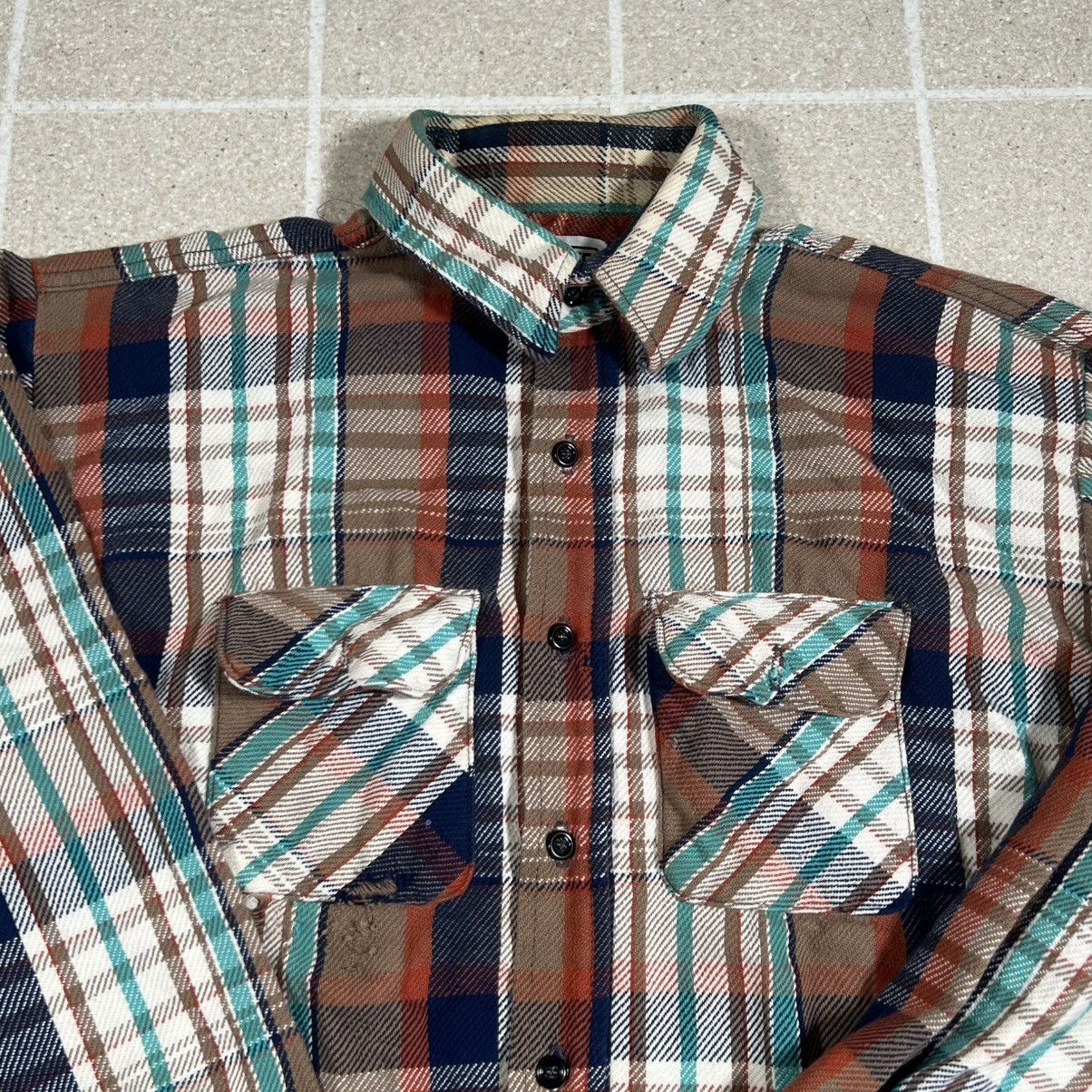 Other Vintage Big Mike Thick Plaid Flannel Button Down Shirt Size US XL / EU 56 / 4 - 2 Thumbnail