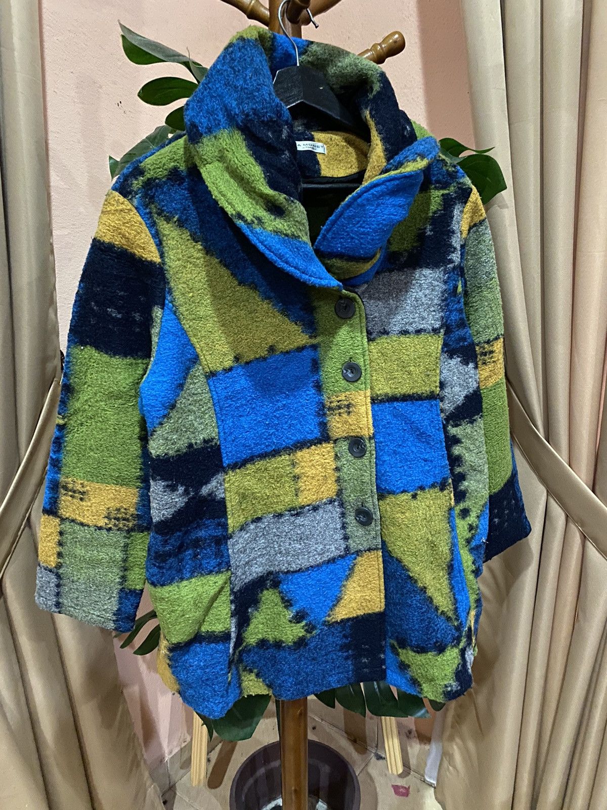 If Six Was Nine × Japanese Brand Unique Vintage La Monet Tokyo Wool Jacket Abstract Size US L / EU 52-54 / 3 - 3 Thumbnail