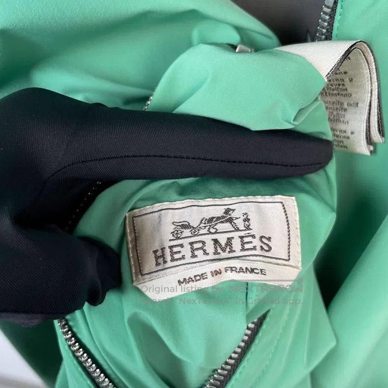 Hermes Hermes Black Green Double-sided Printed Silk Patchwork Jac Size US M / EU 48-50 / 2 - 9 Thumbnail