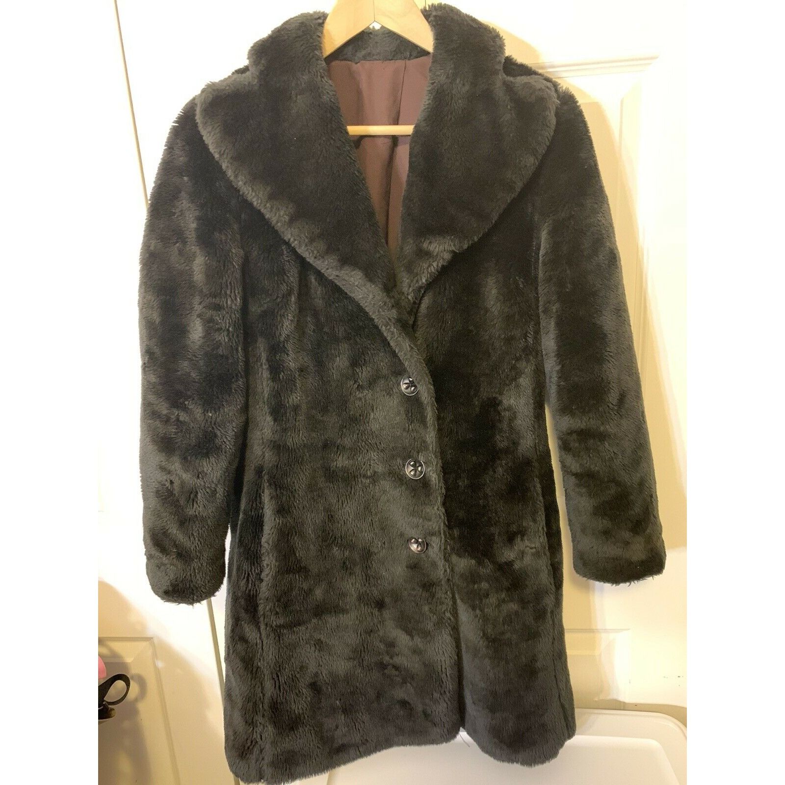 Vintage Vintage 1960s Women's Sz S Coat Susan Lynn Black Glenoit Fau Size S / US 4 / IT 40 - 3 Thumbnail