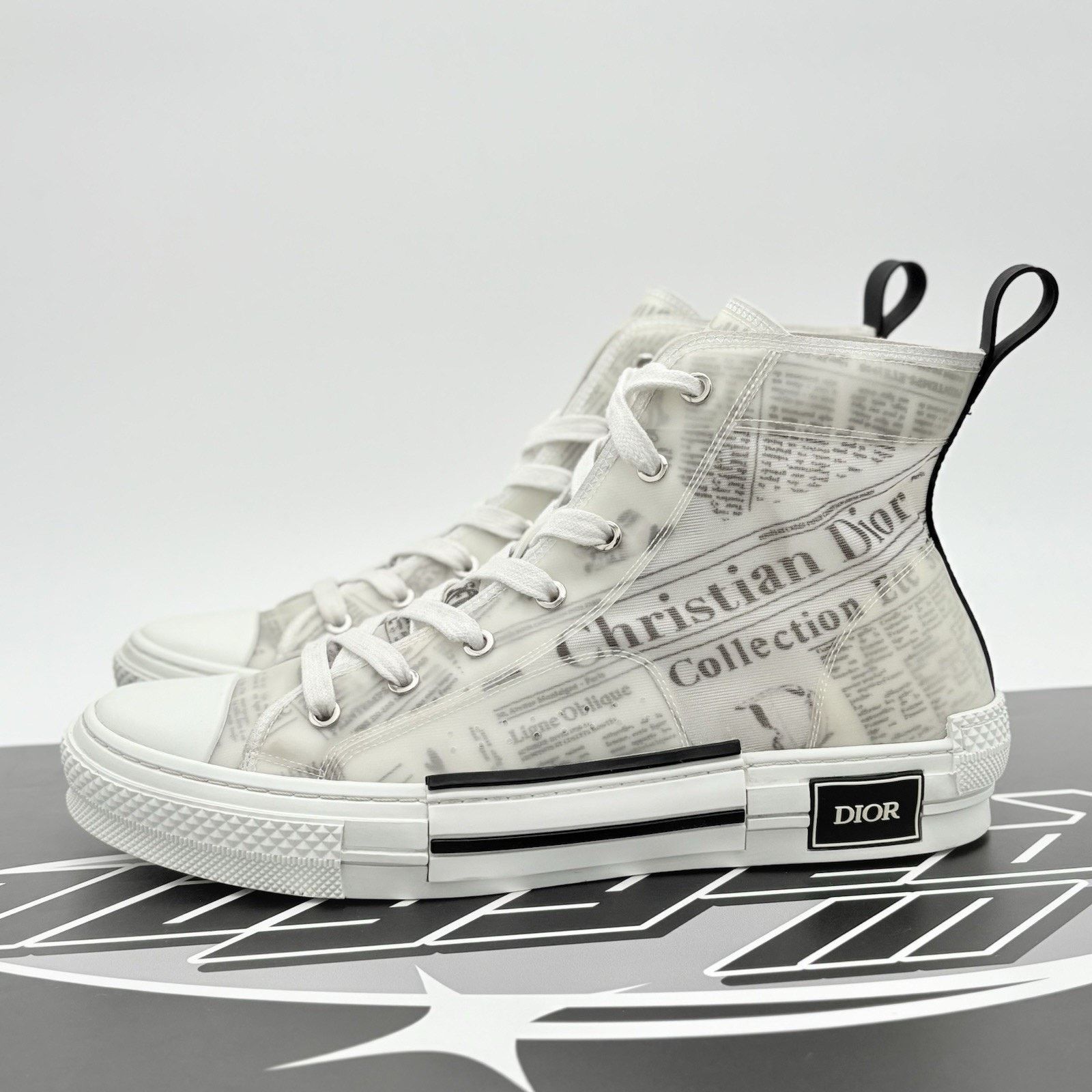 Dior Dior B23 High ' Newsprint ' | SUPER CLEAN! Size US 12 / EU 45 - 1 Thumbnail