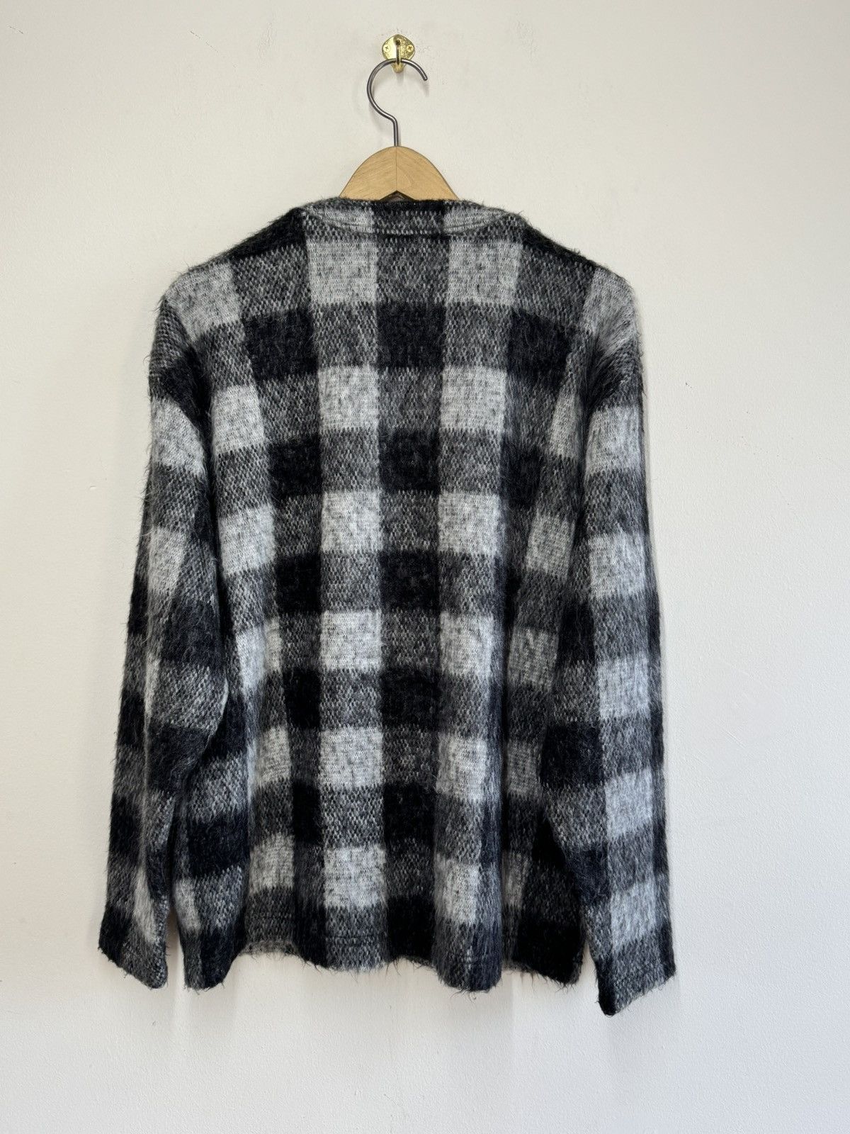 Monitaly Monitaly x Minami Shoten Plaid Mohair Cardigan M Japan Size US M / EU 48-50 / 2 - 5 Thumbnail