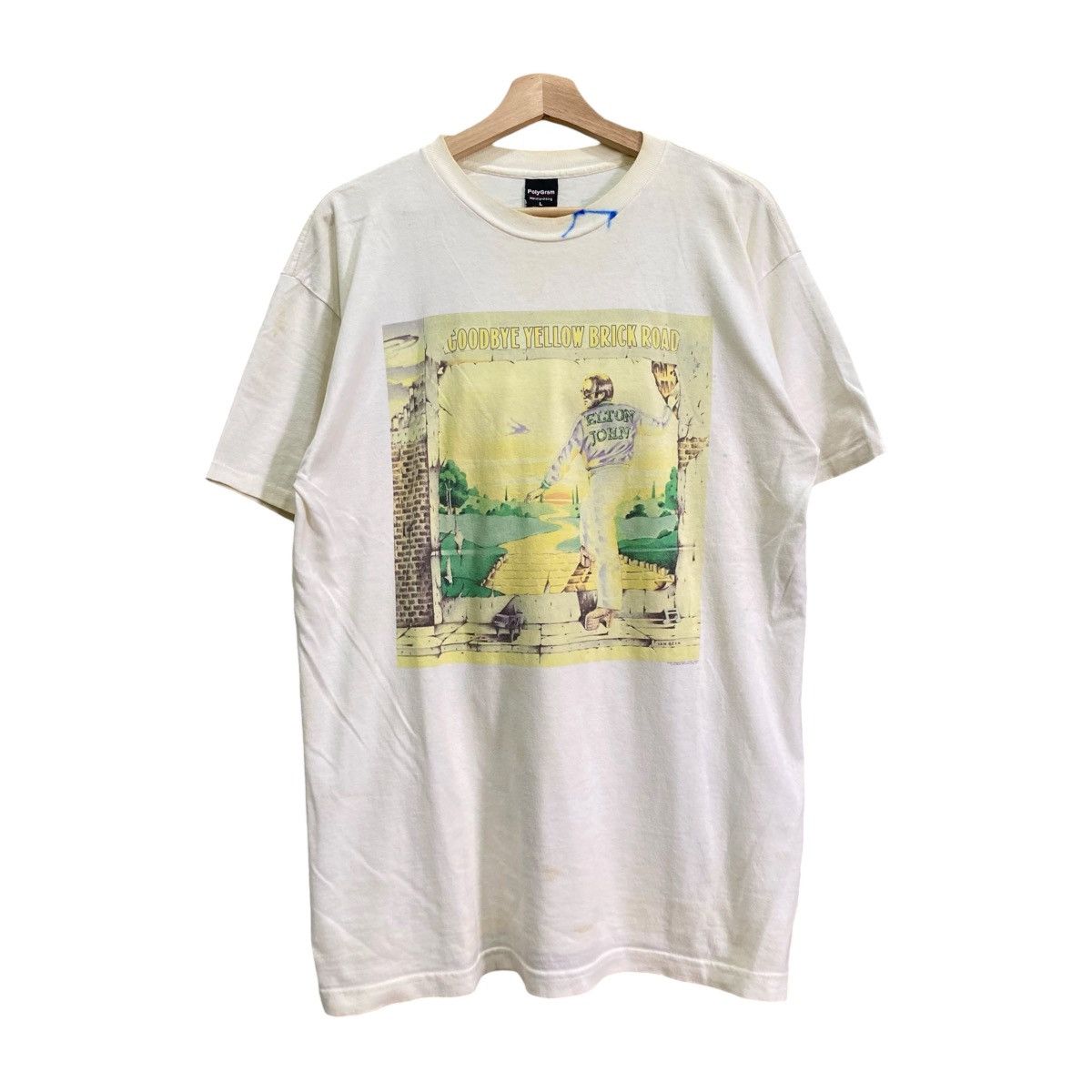 Band Tees Vintage 90s Elton John Goodbye Yellow Brick Road Tour Tee Size US L / EU 52-54 / 3 - 1 Thumbnail