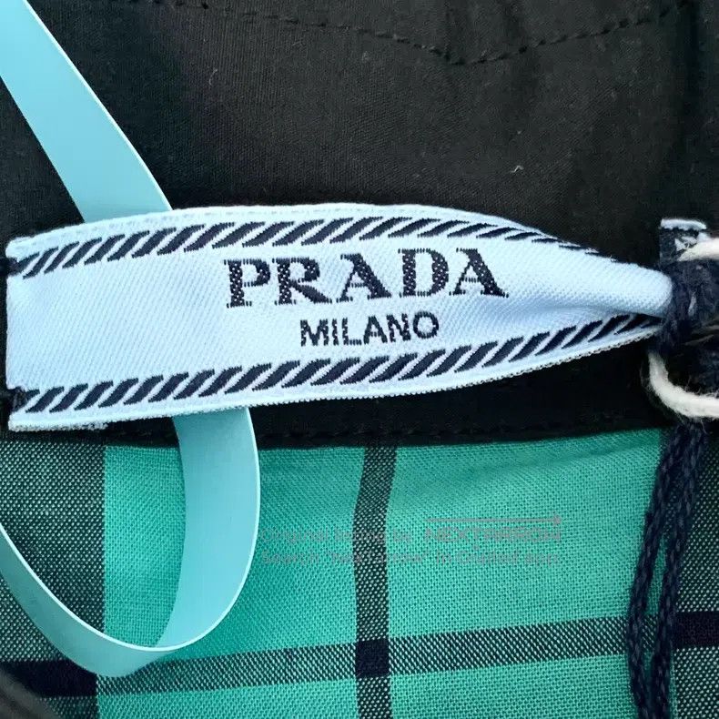 Prada Prada Color-blocked plaid cotton lapel single-breasted lon Size XS / US 0-2 / IT 36-38 - 7 Thumbnail